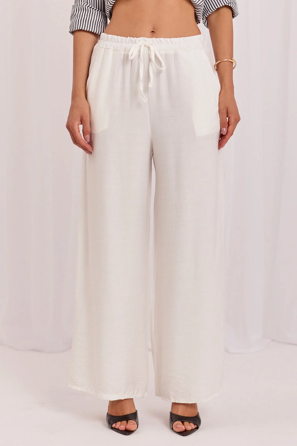 Pantalon femme beige