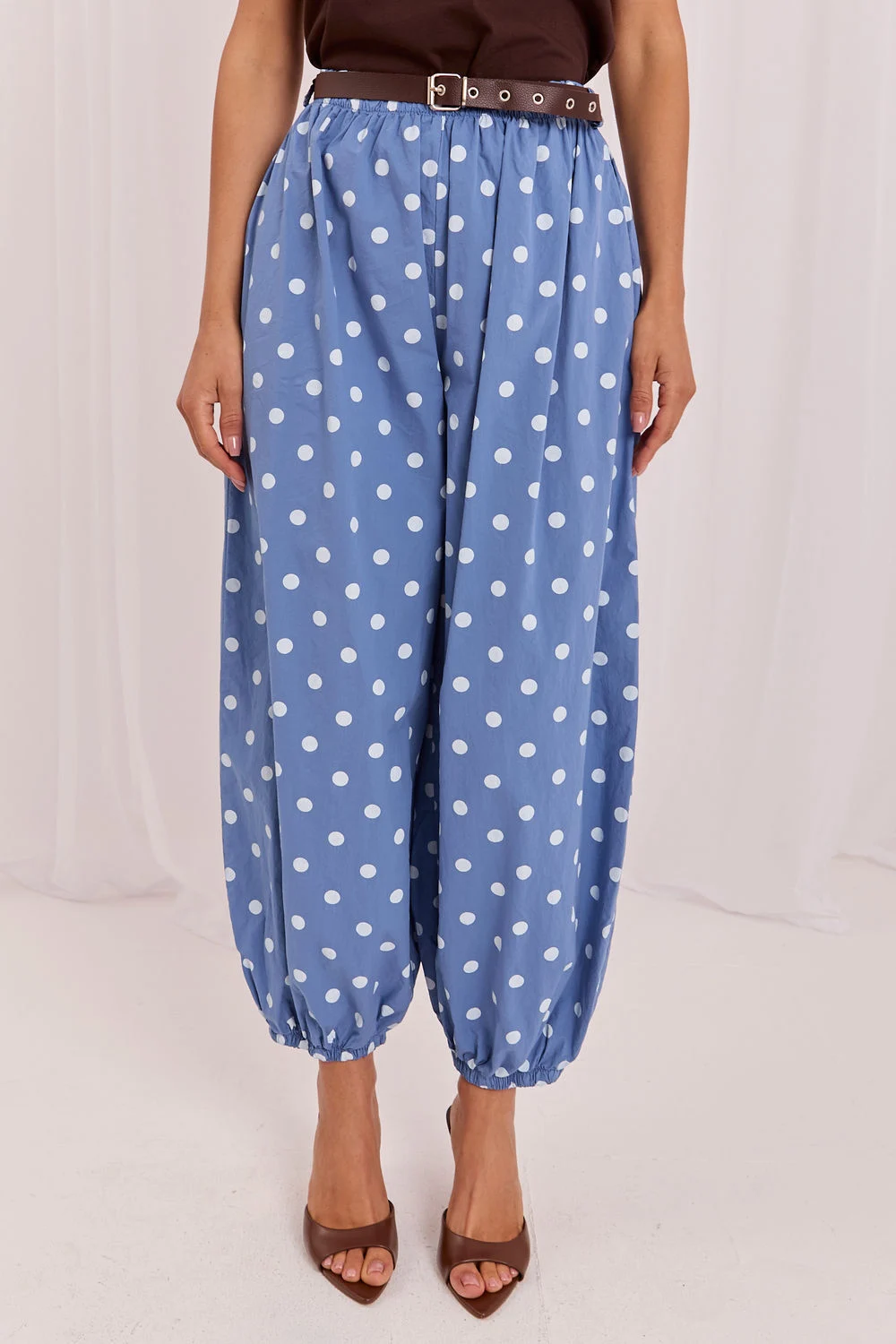 Pantalon femme bleu