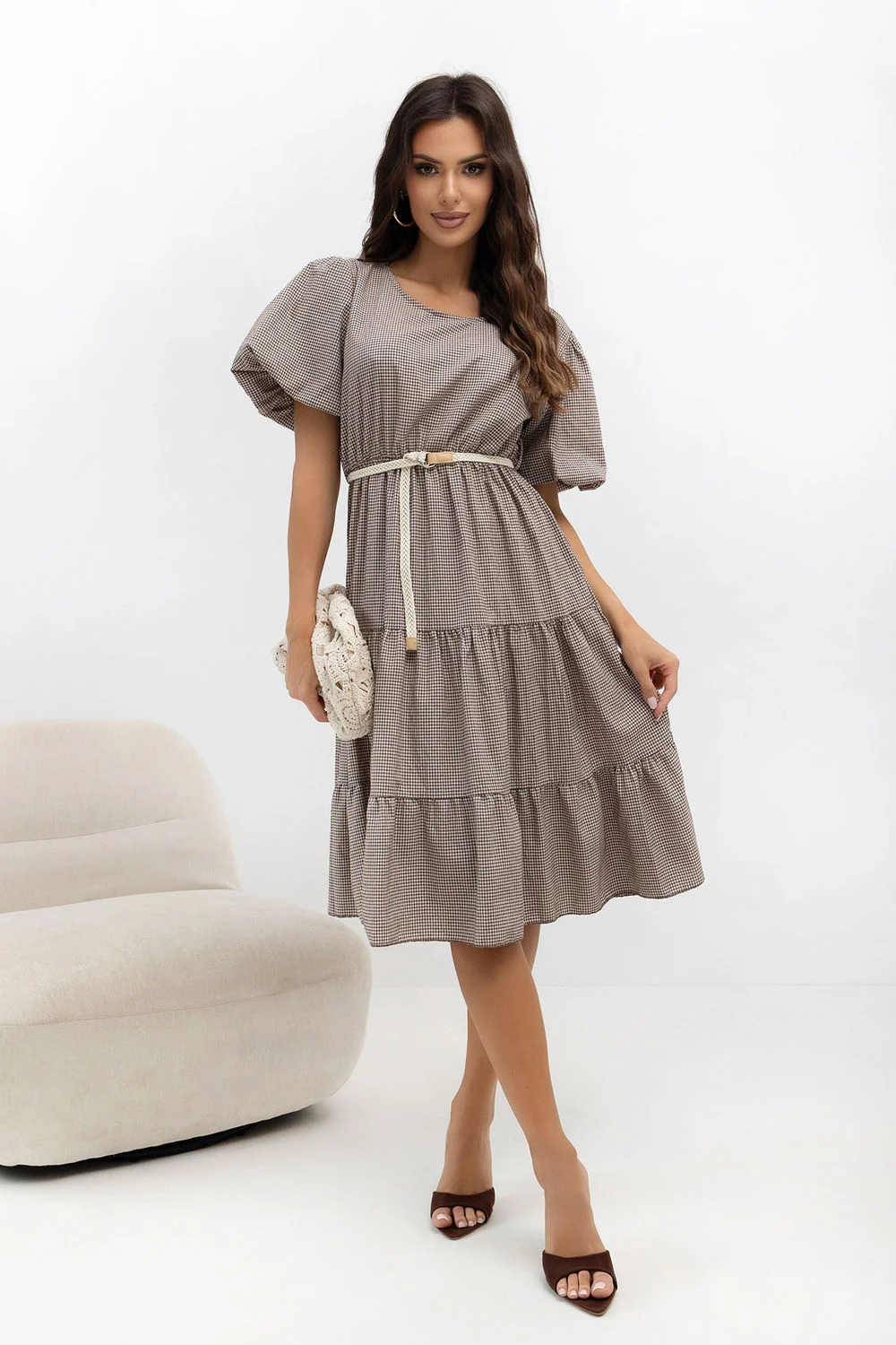 Robe de jour brune