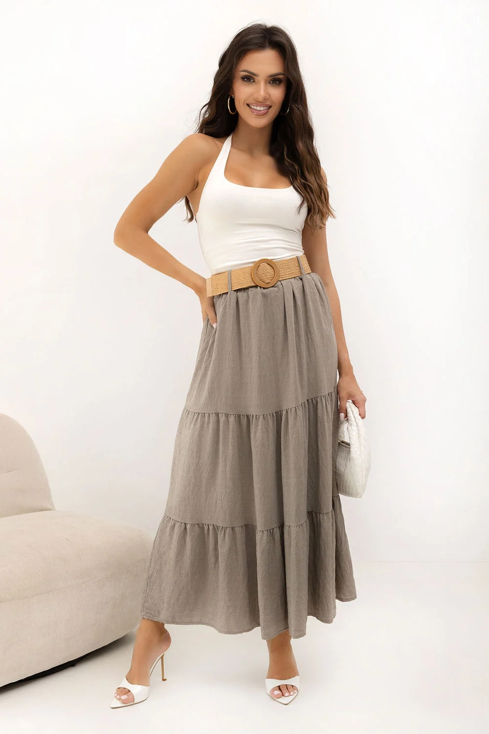 Jupe longue beige – Image 2