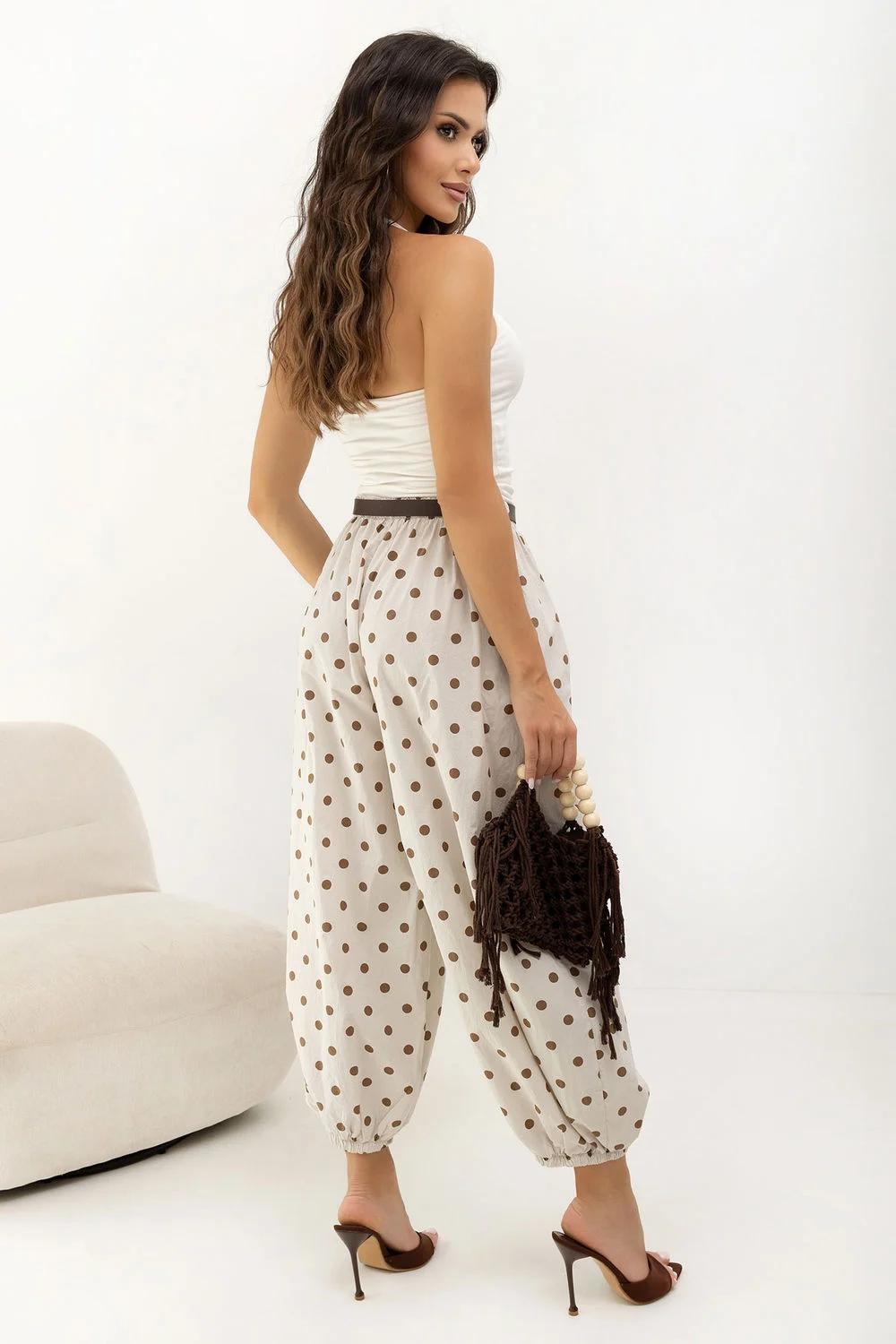 Pantalon femme beige – Image 3