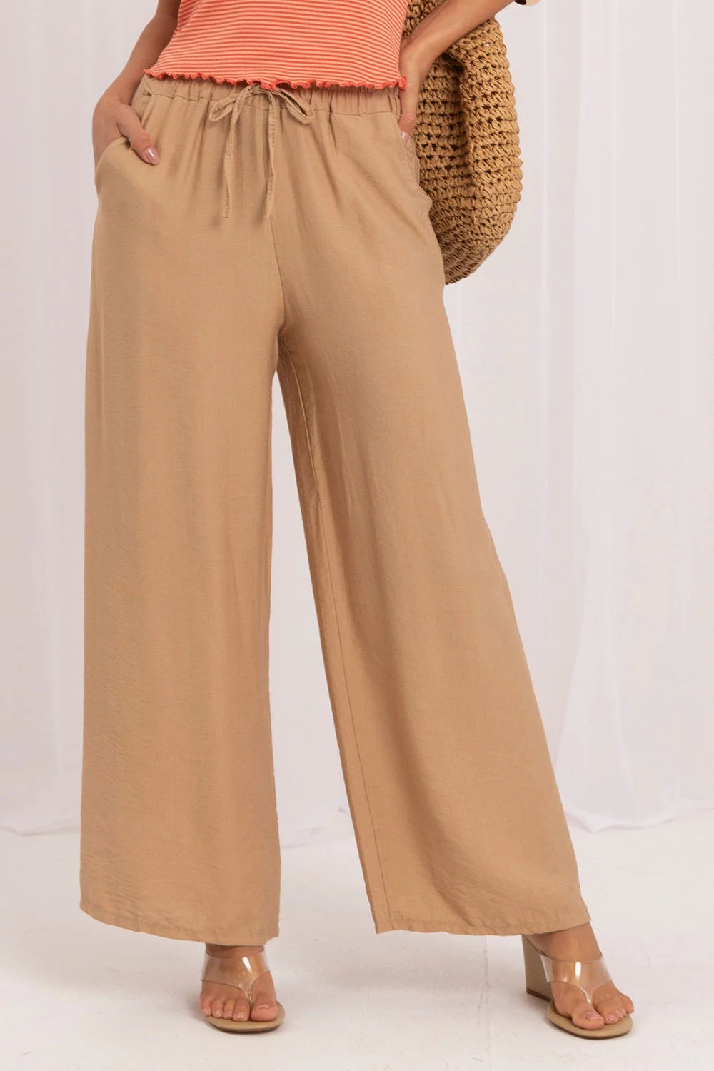 Pantalon femme brun