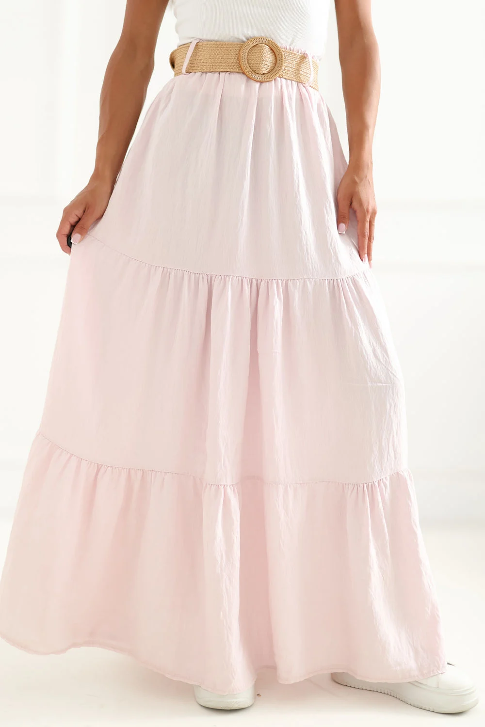 Jupe longue rose
