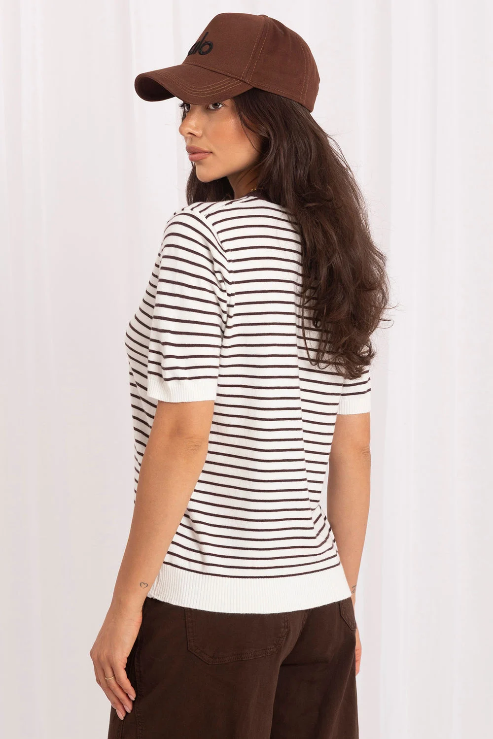 Pull à manches courtes blanc – Image 3
