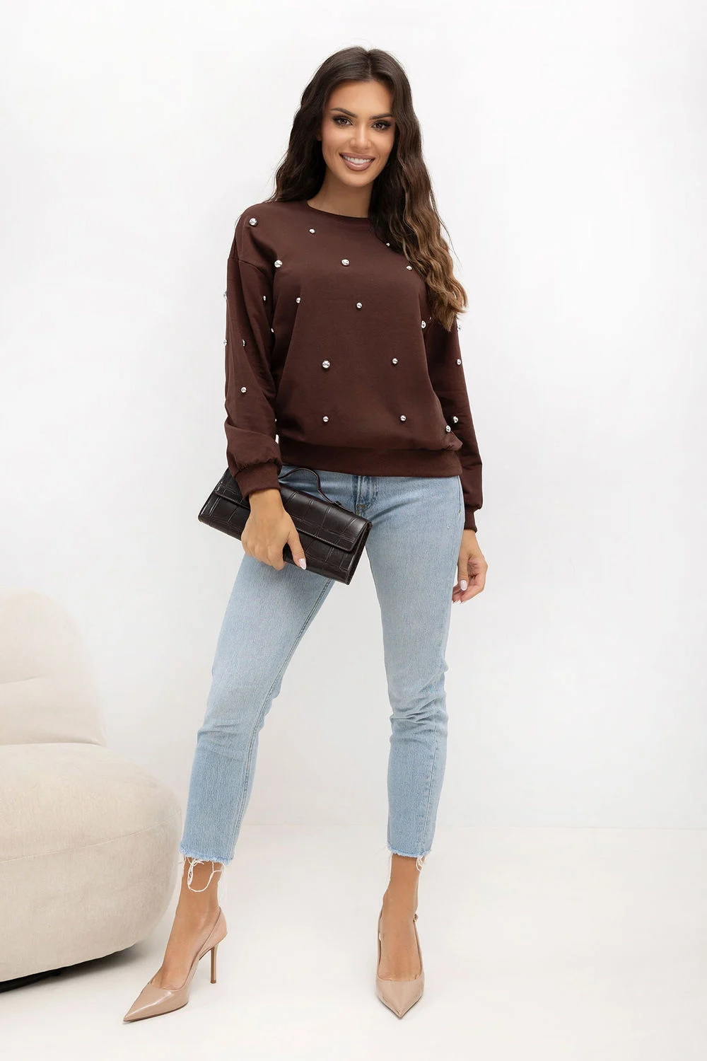 Sweatshirt brun – Image 2