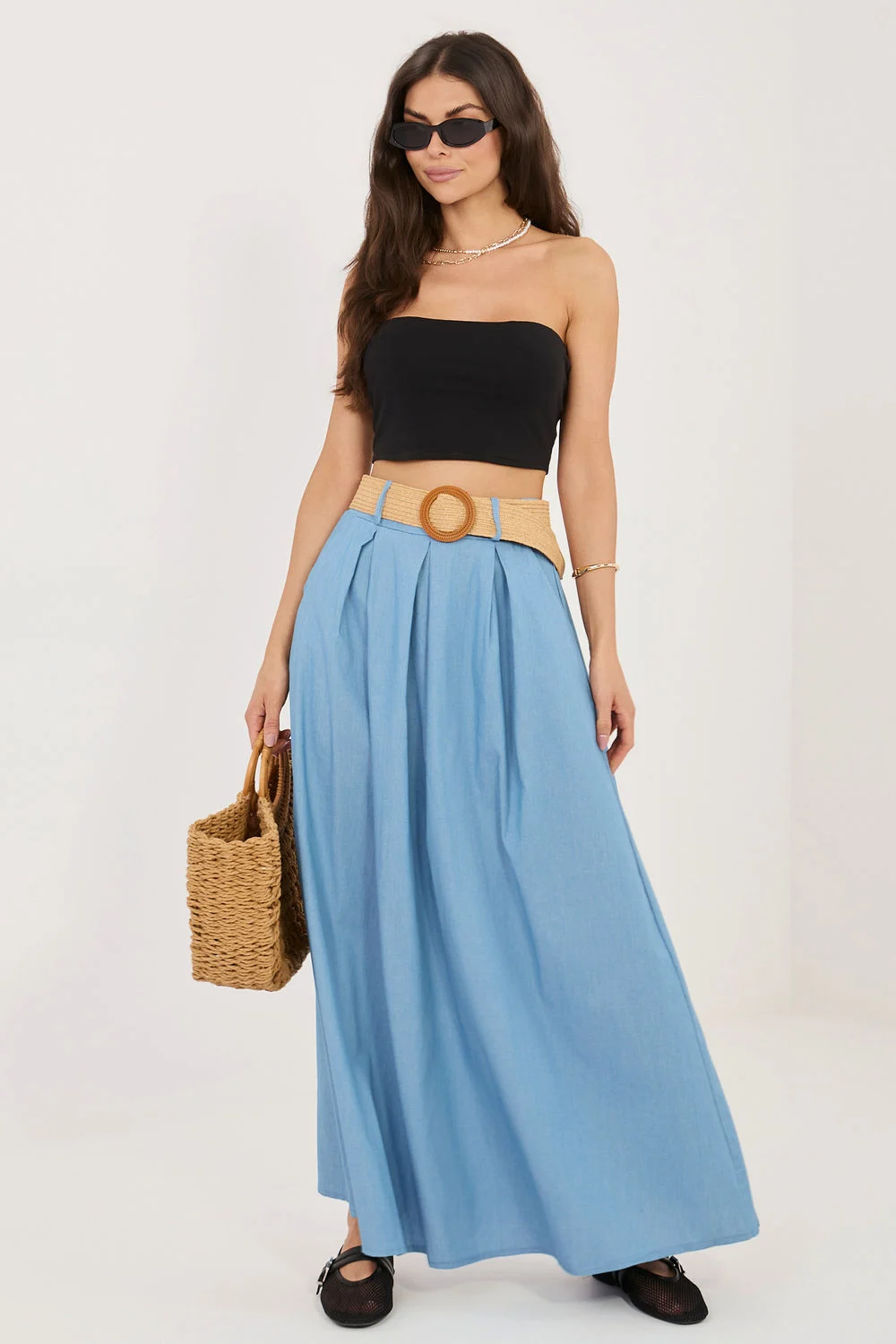Jupe longue bleu