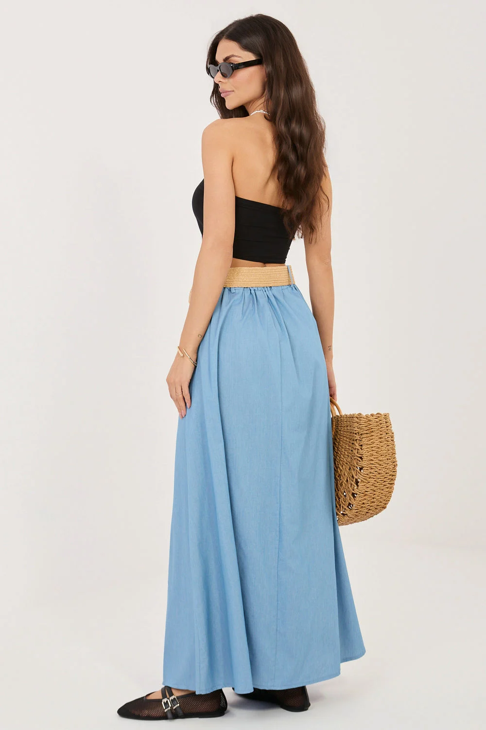 Jupe longue bleu – Image 3