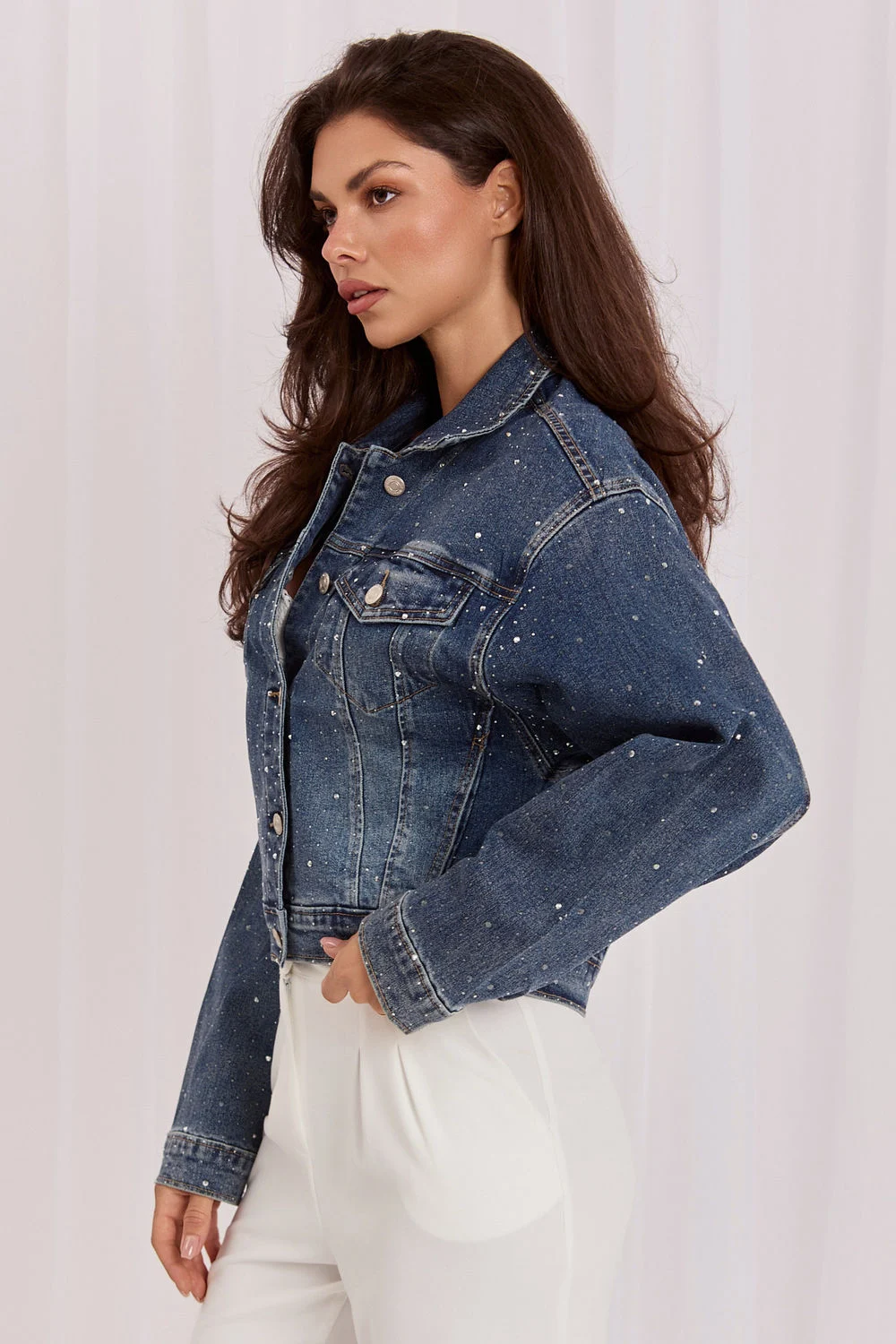 Veste en jean bleu