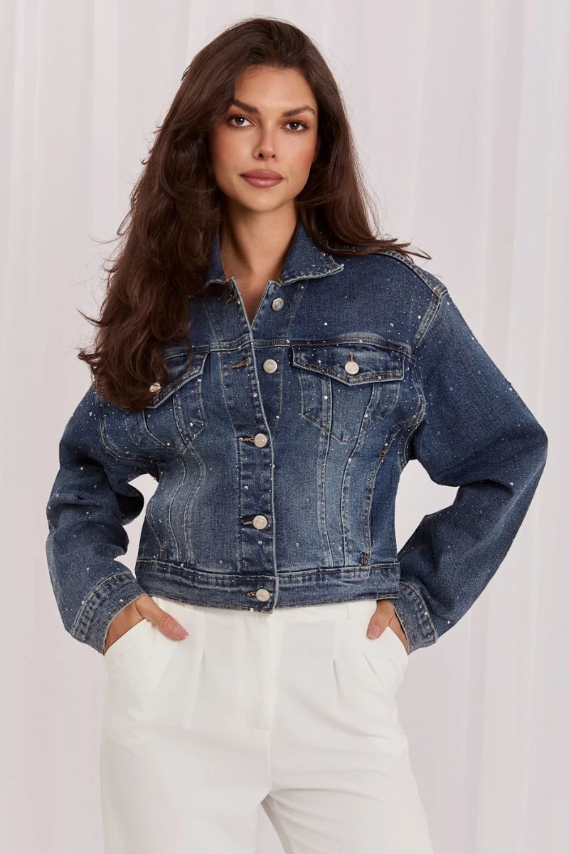 Veste en jean bleu – Image 3