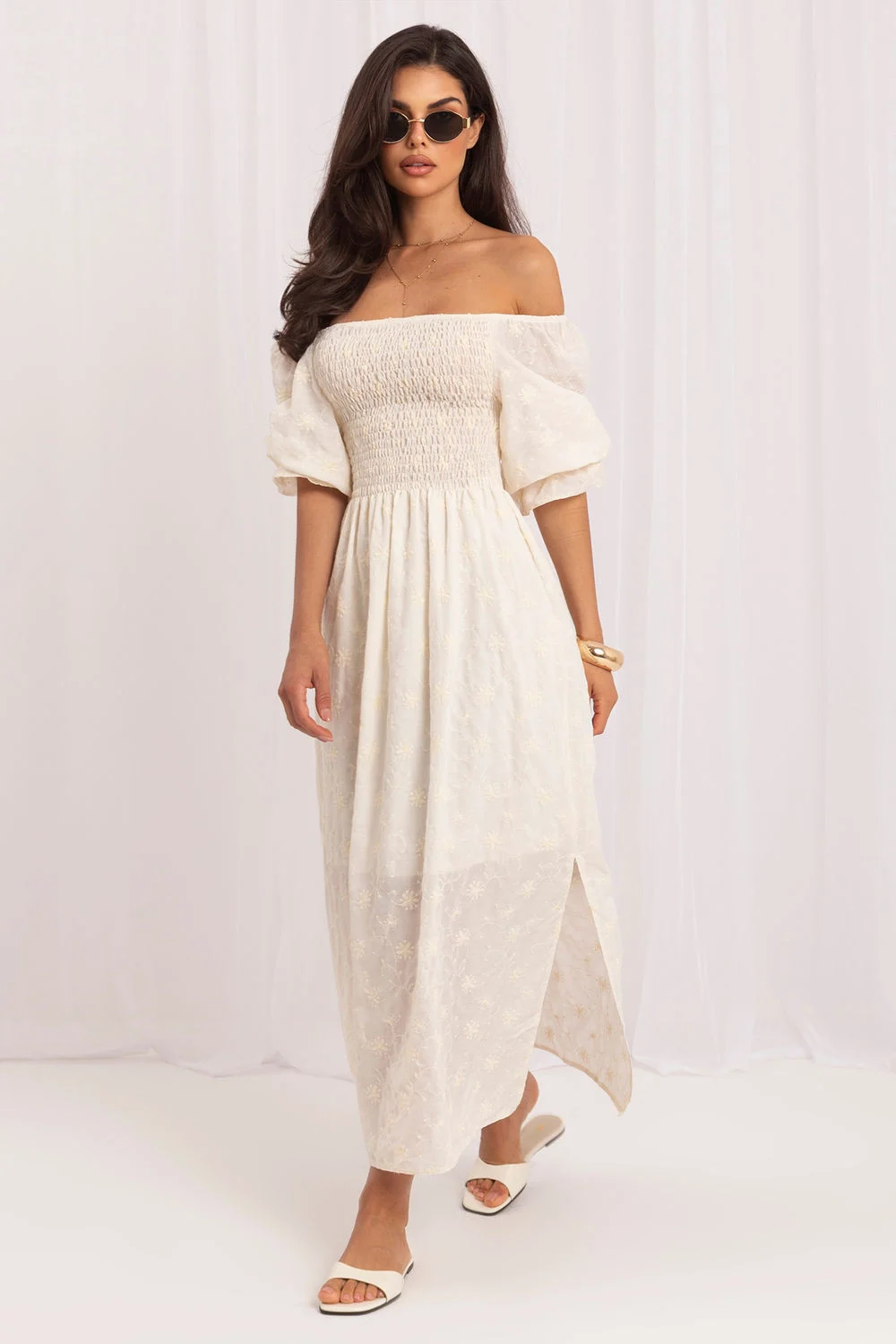 Robe de jour beige