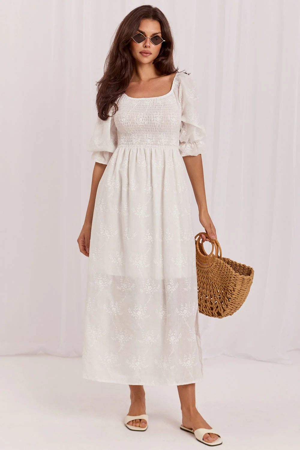 Robe de jour beige