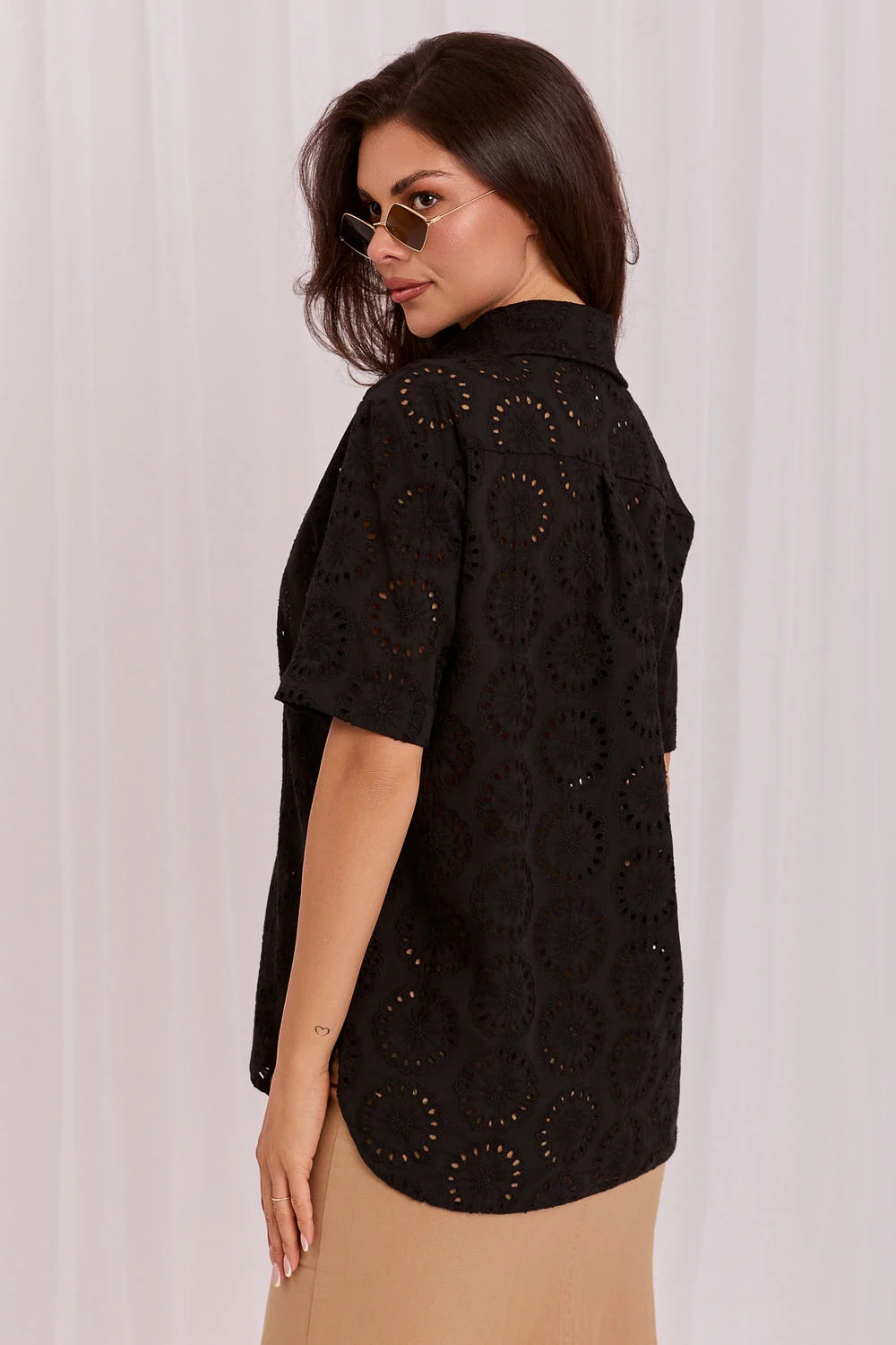 Chemise manche courte noir – Image 3