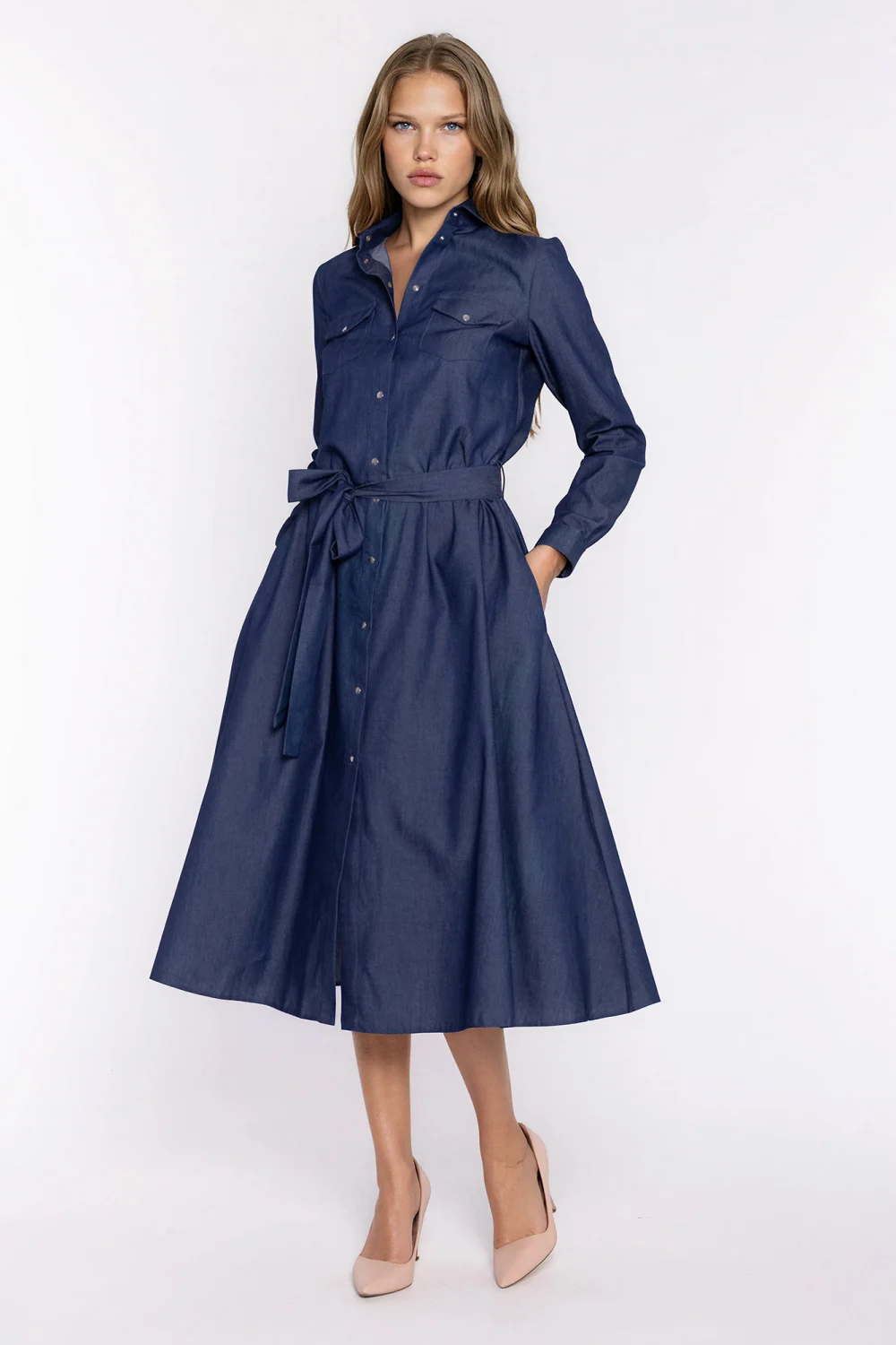Robe de jour bleue