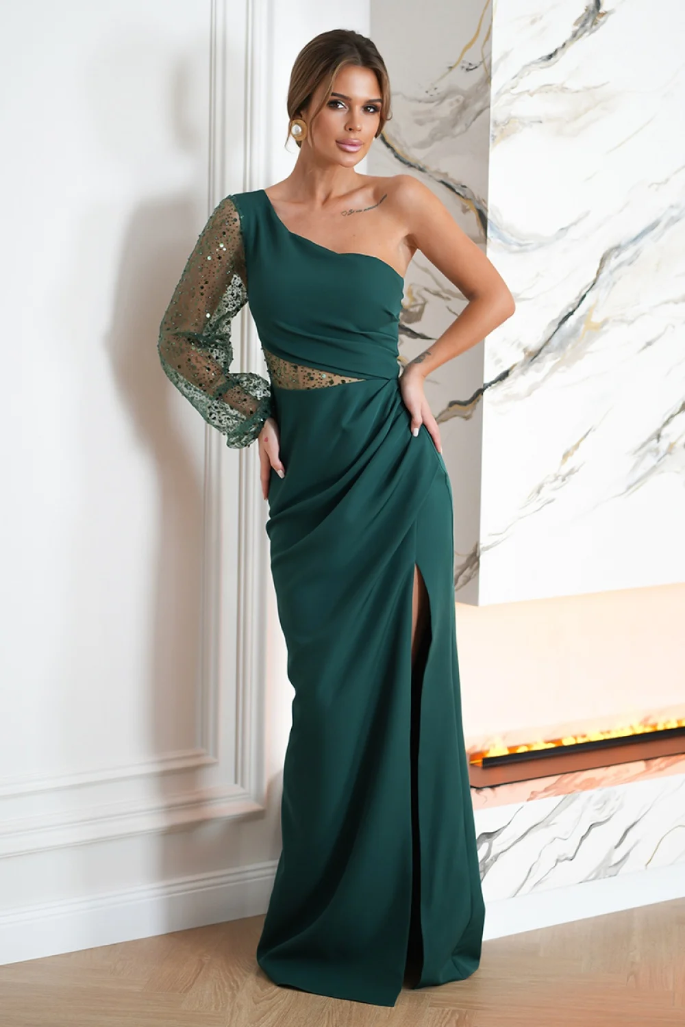 Robe longue verte