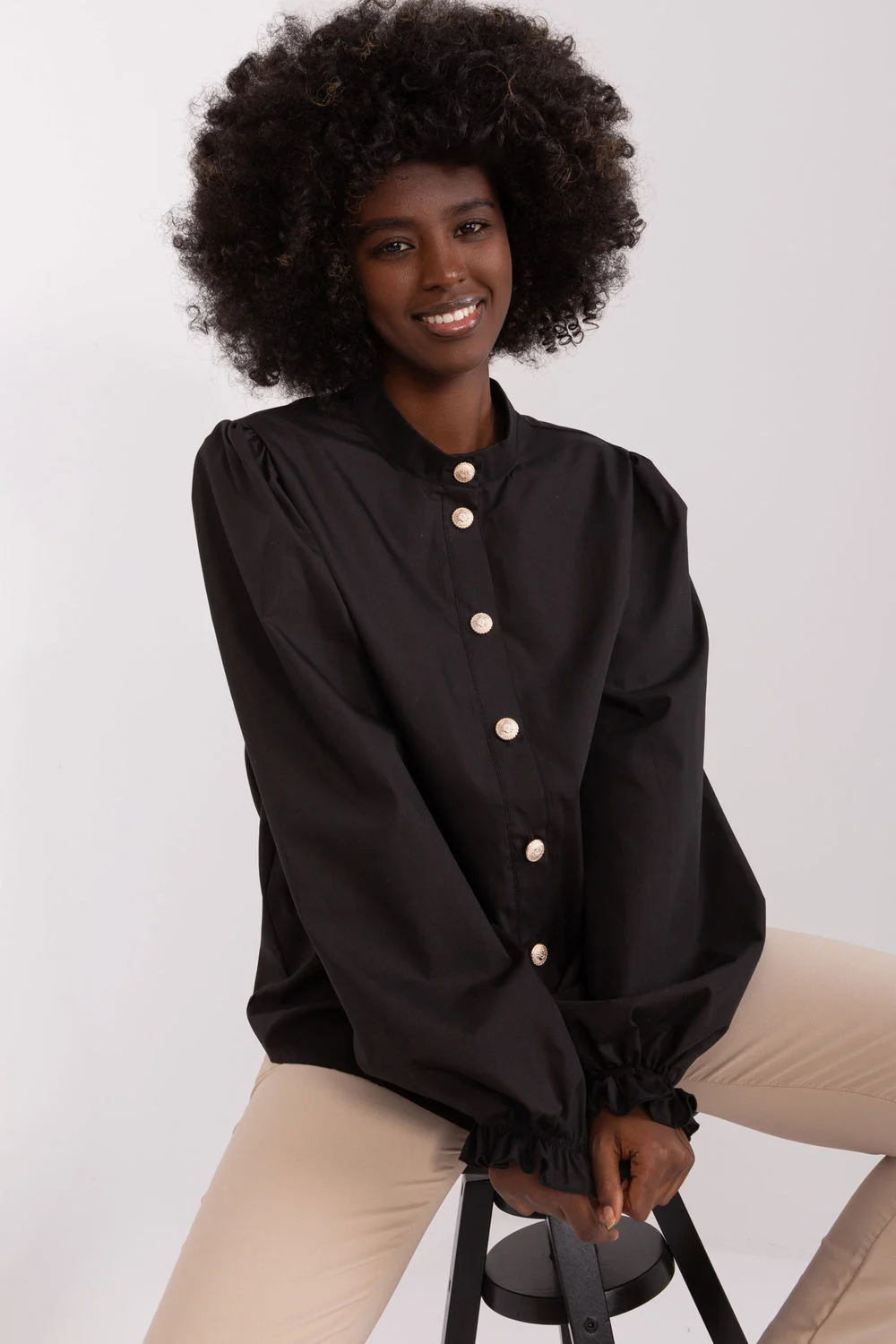 Chemise manche longue noire – Image 2