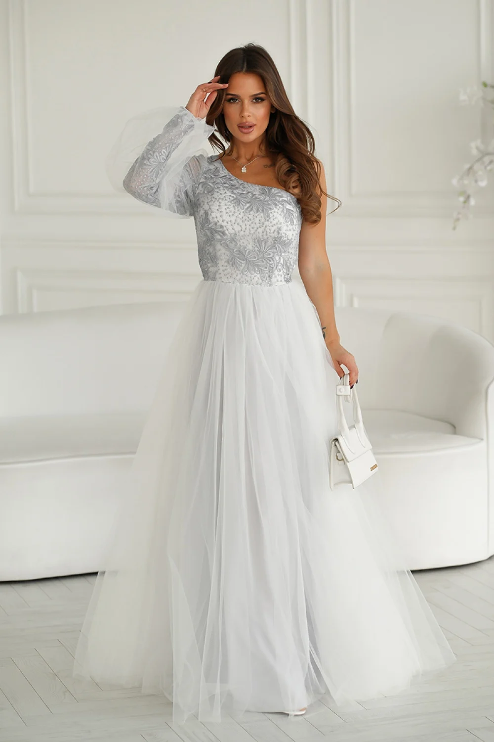 Robe longue grise – Image 2