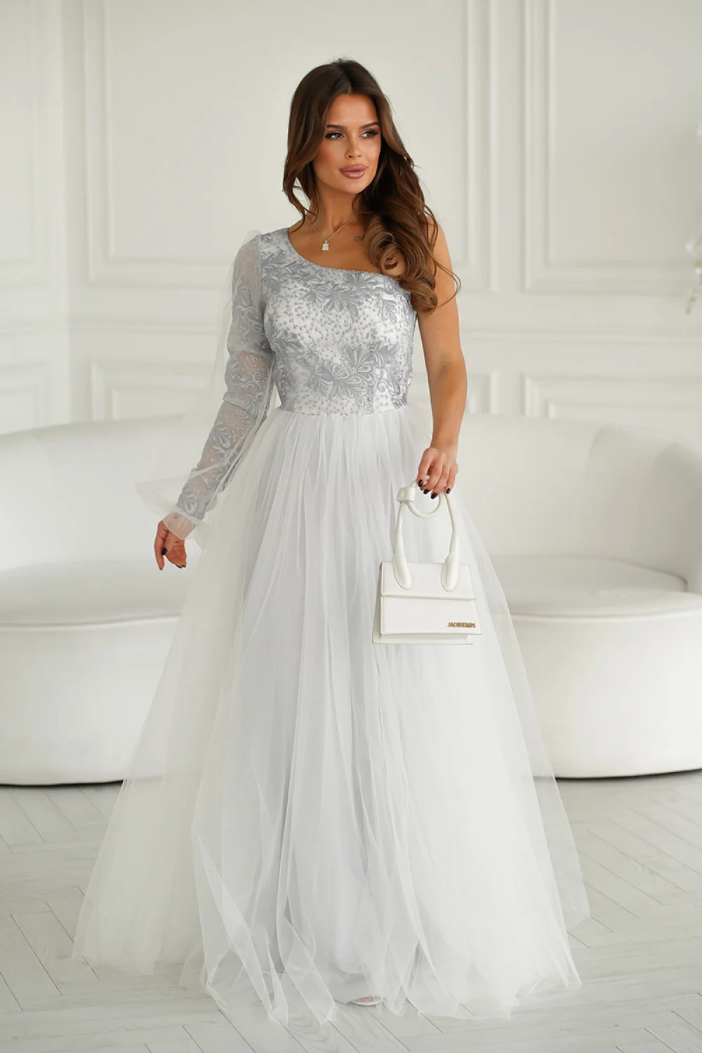 Robe longue grise – Image 3