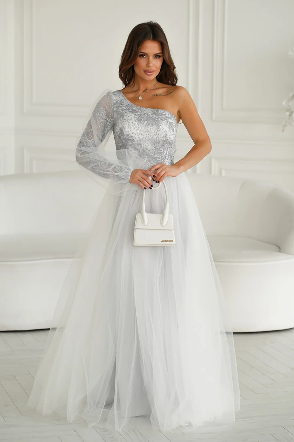 Robe longue grise – Image 4