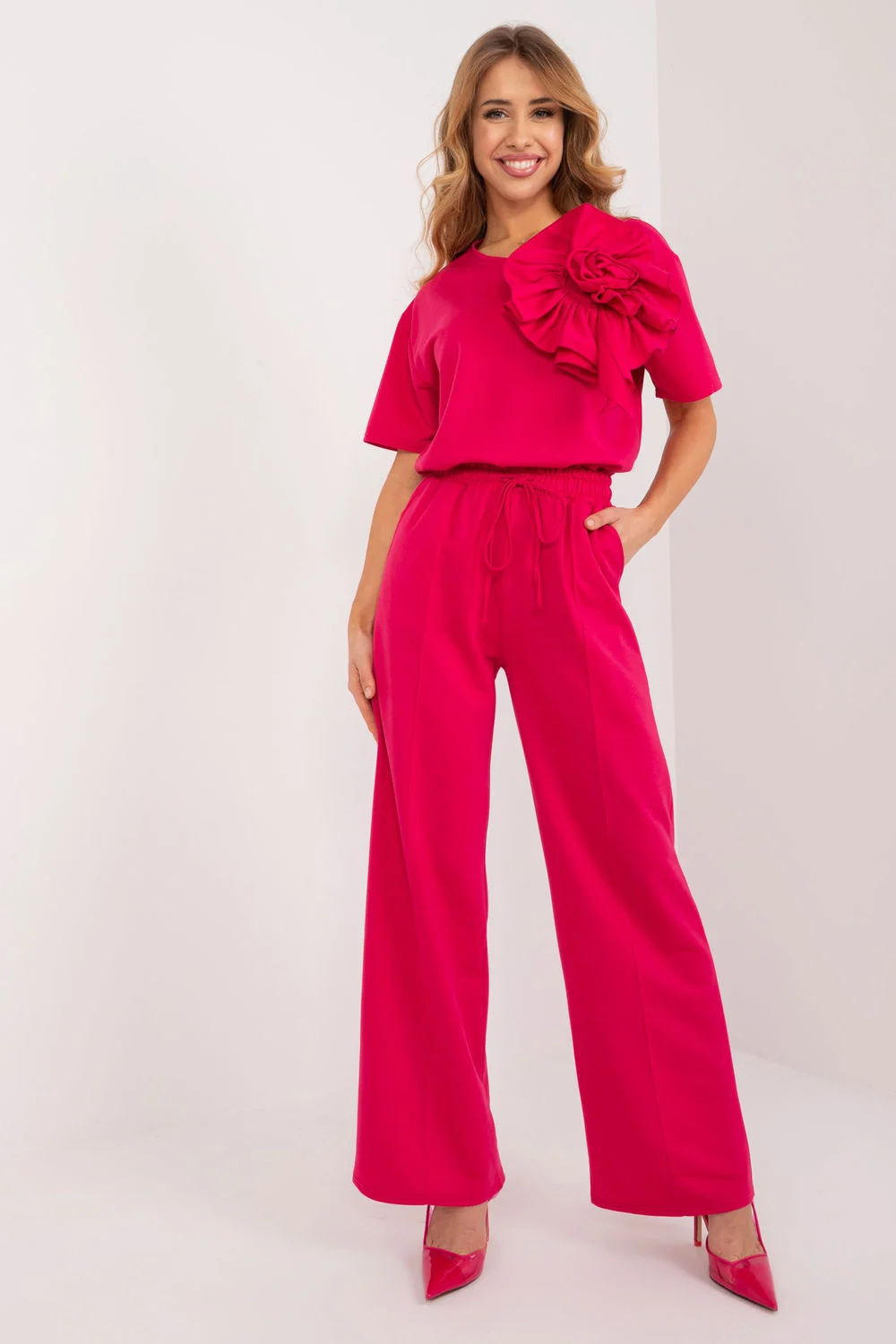 Pantalon femme rose