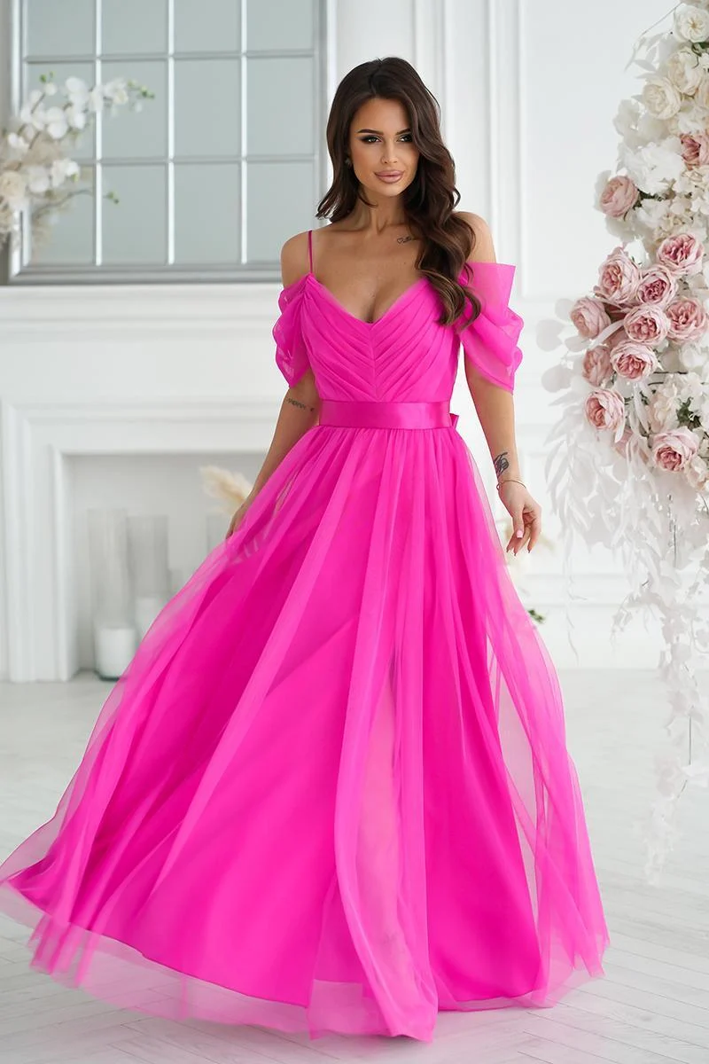 Robe longue violette