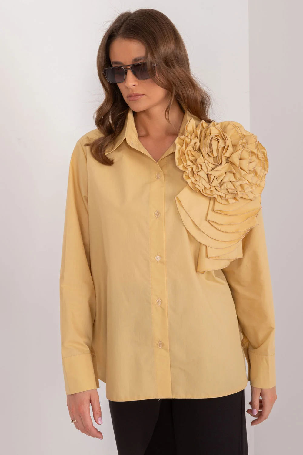 Chemise manche longue jaune