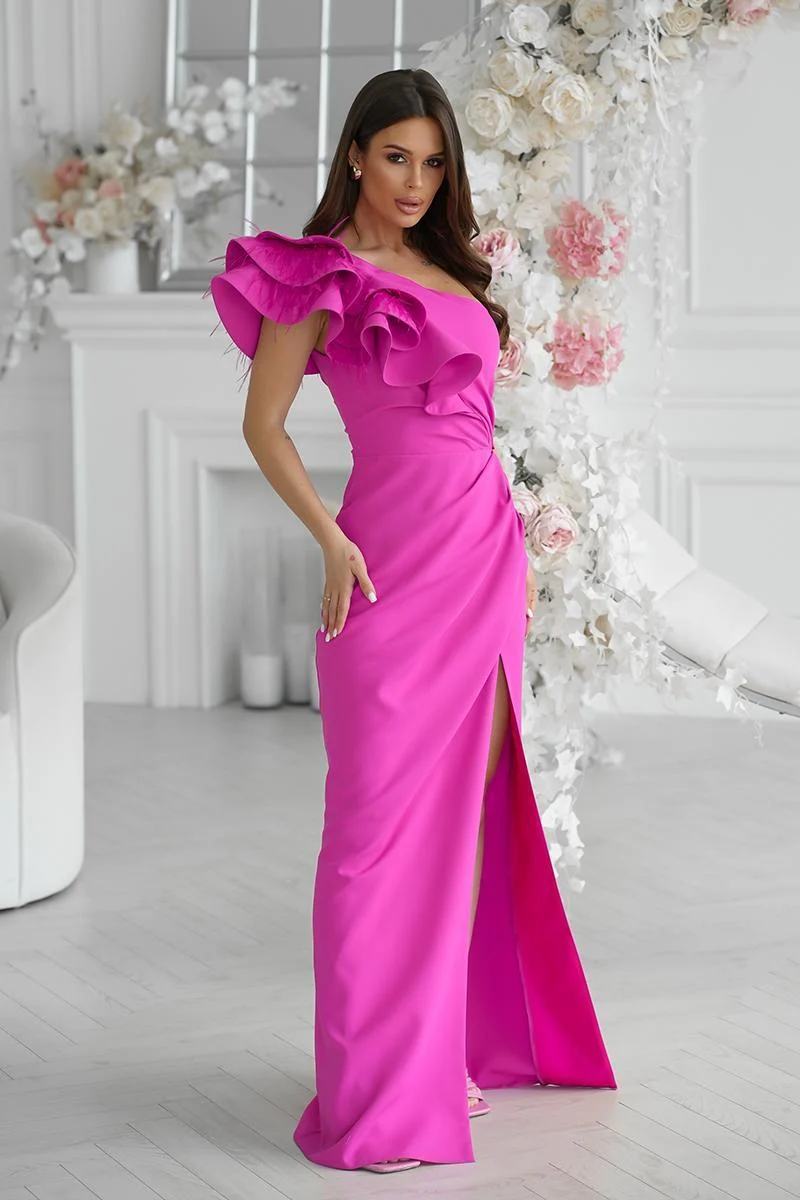 Robe longue violette