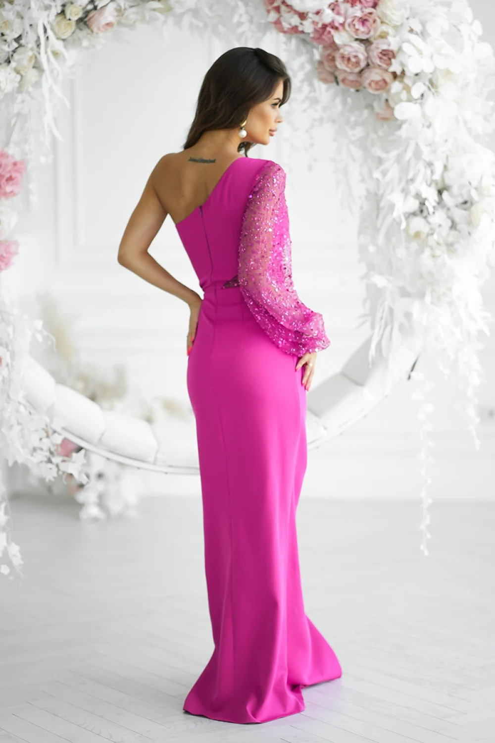 Robe longue violette – Image 3