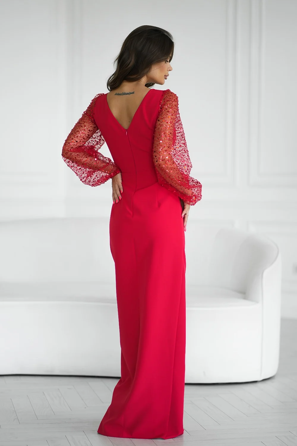 Robe longue rouge – Image 3
