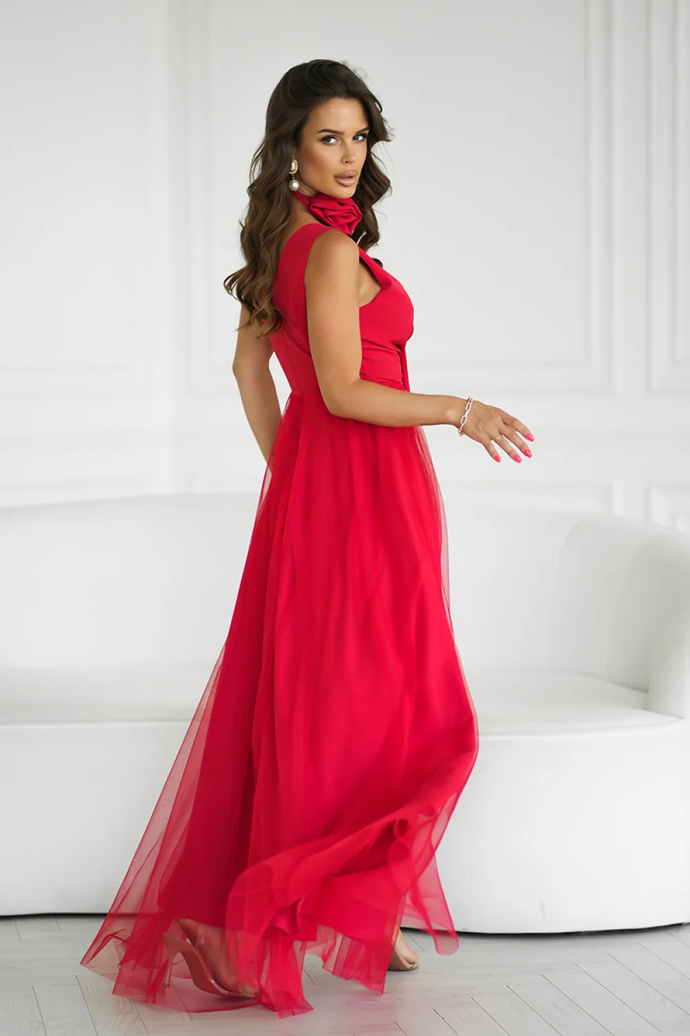 Robe longue rouge – Image 2