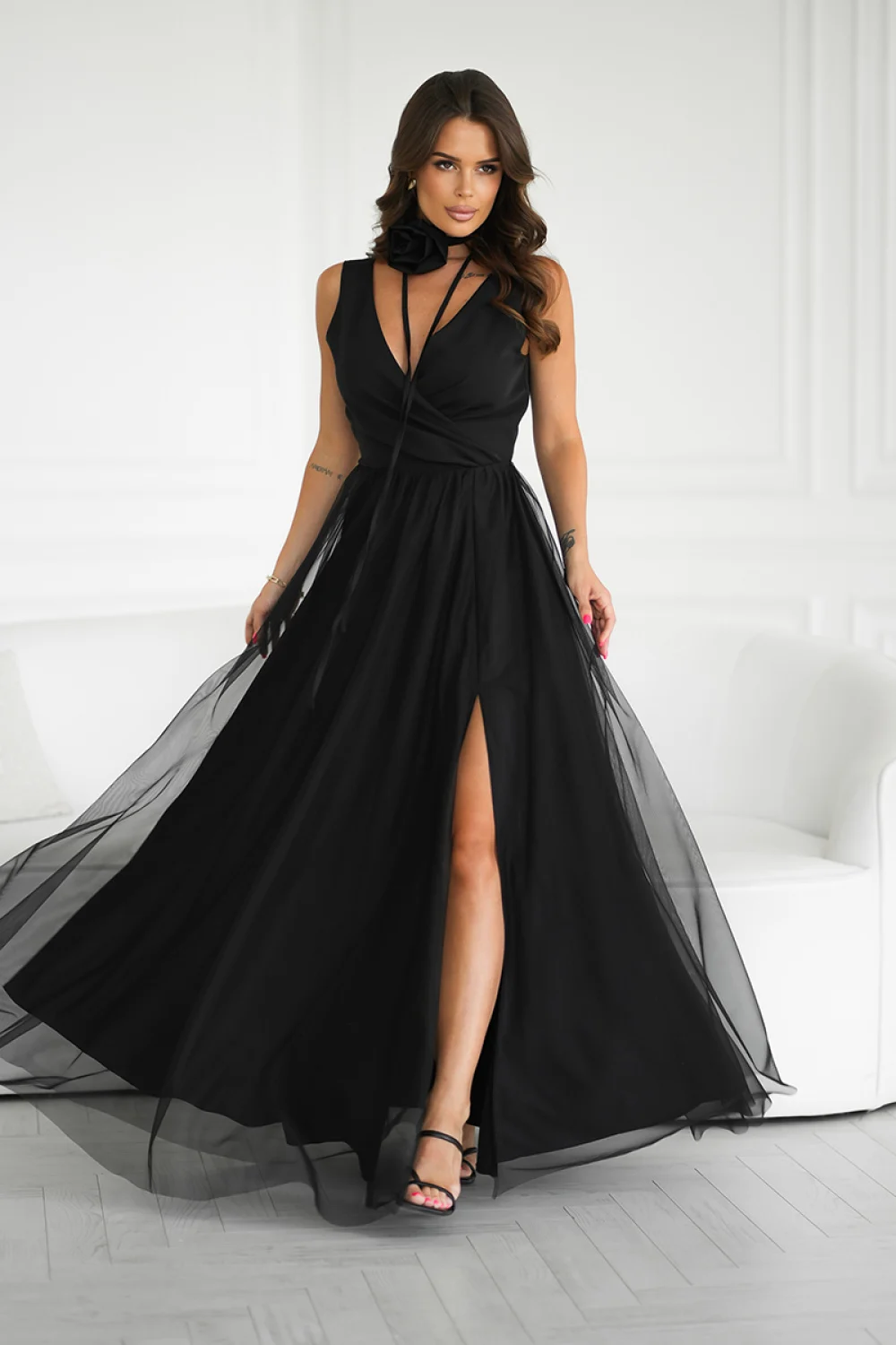 Robe longue noire