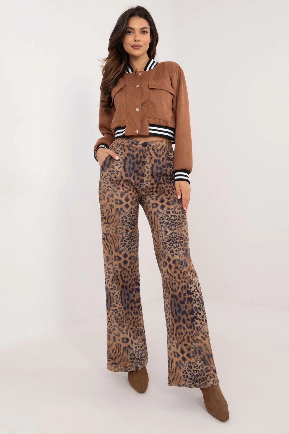Pantalon femme brun