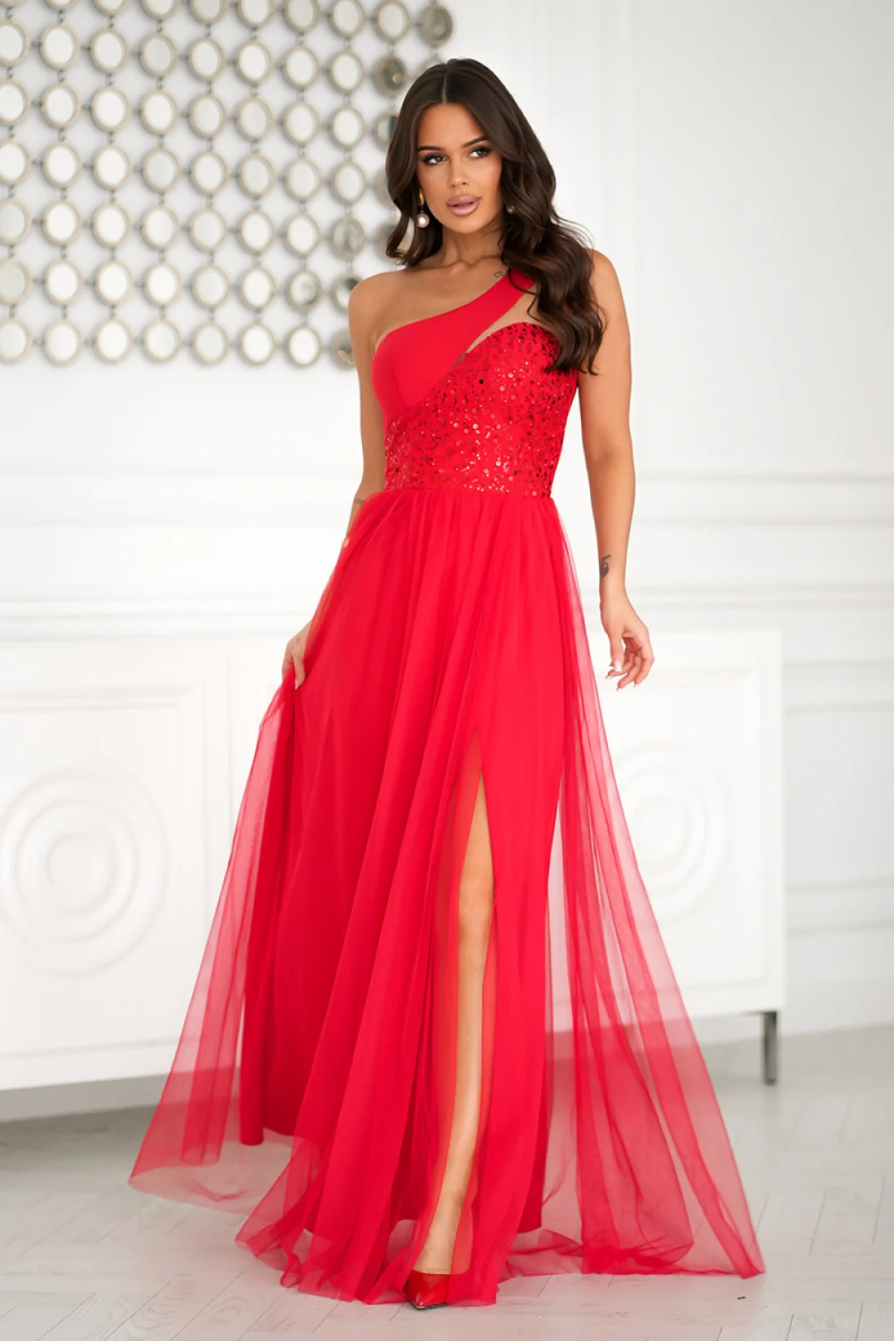 Robe longue rouge – Image 2