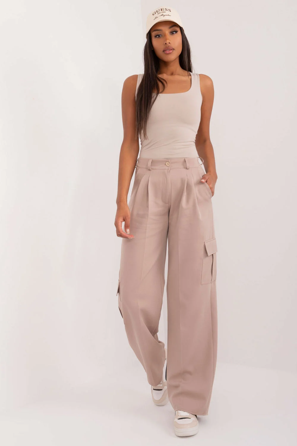 Pantalon femme beige