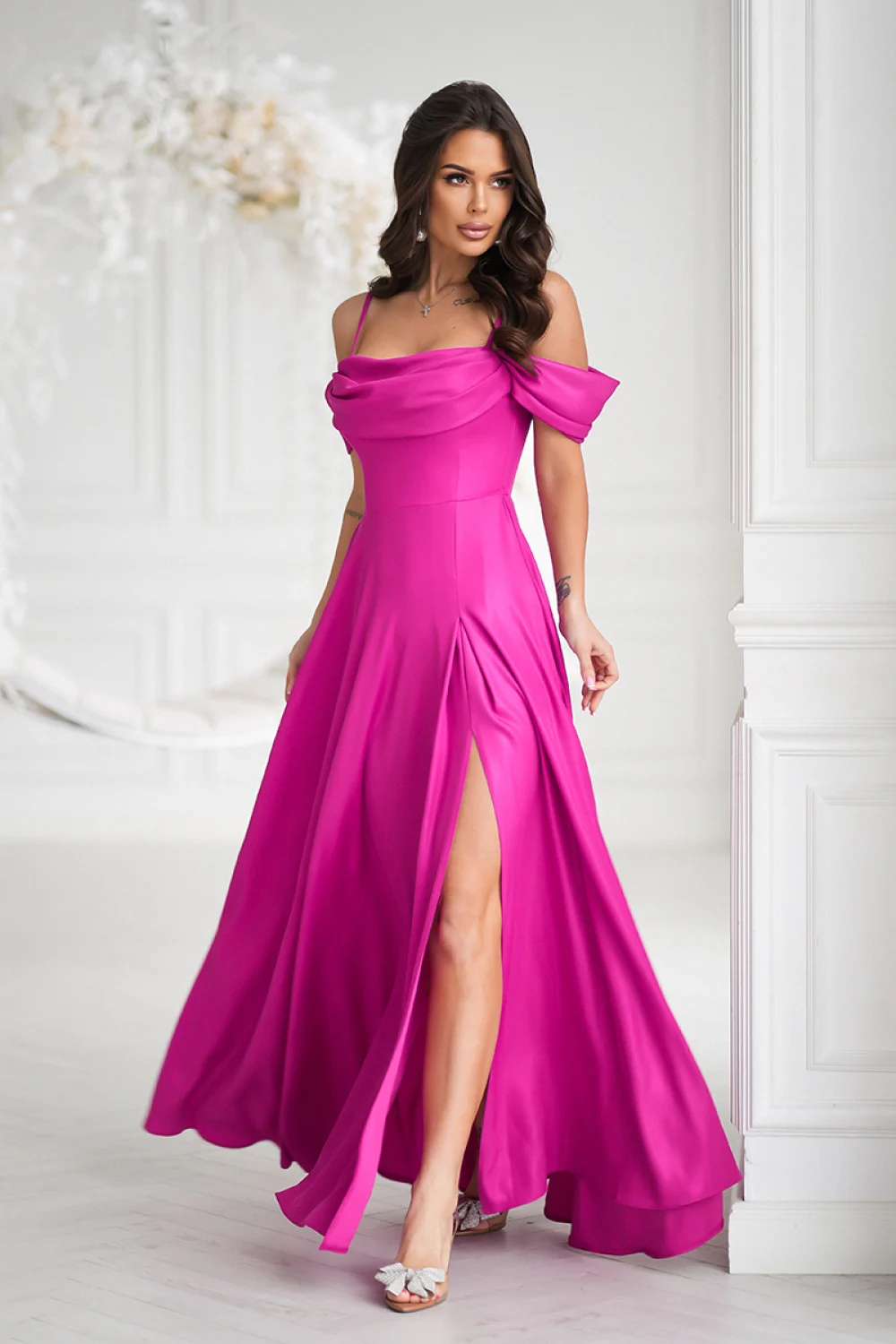 Robe longue violette – Image 2
