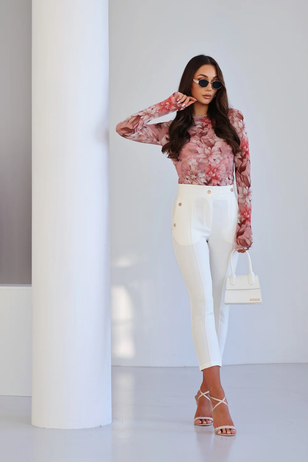 Pantalon femme beige
