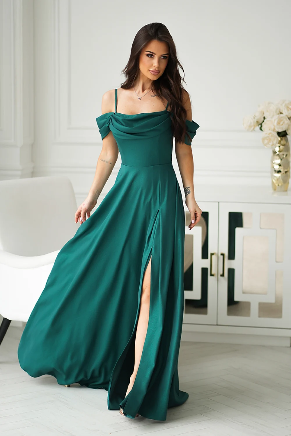 Robe longue verte