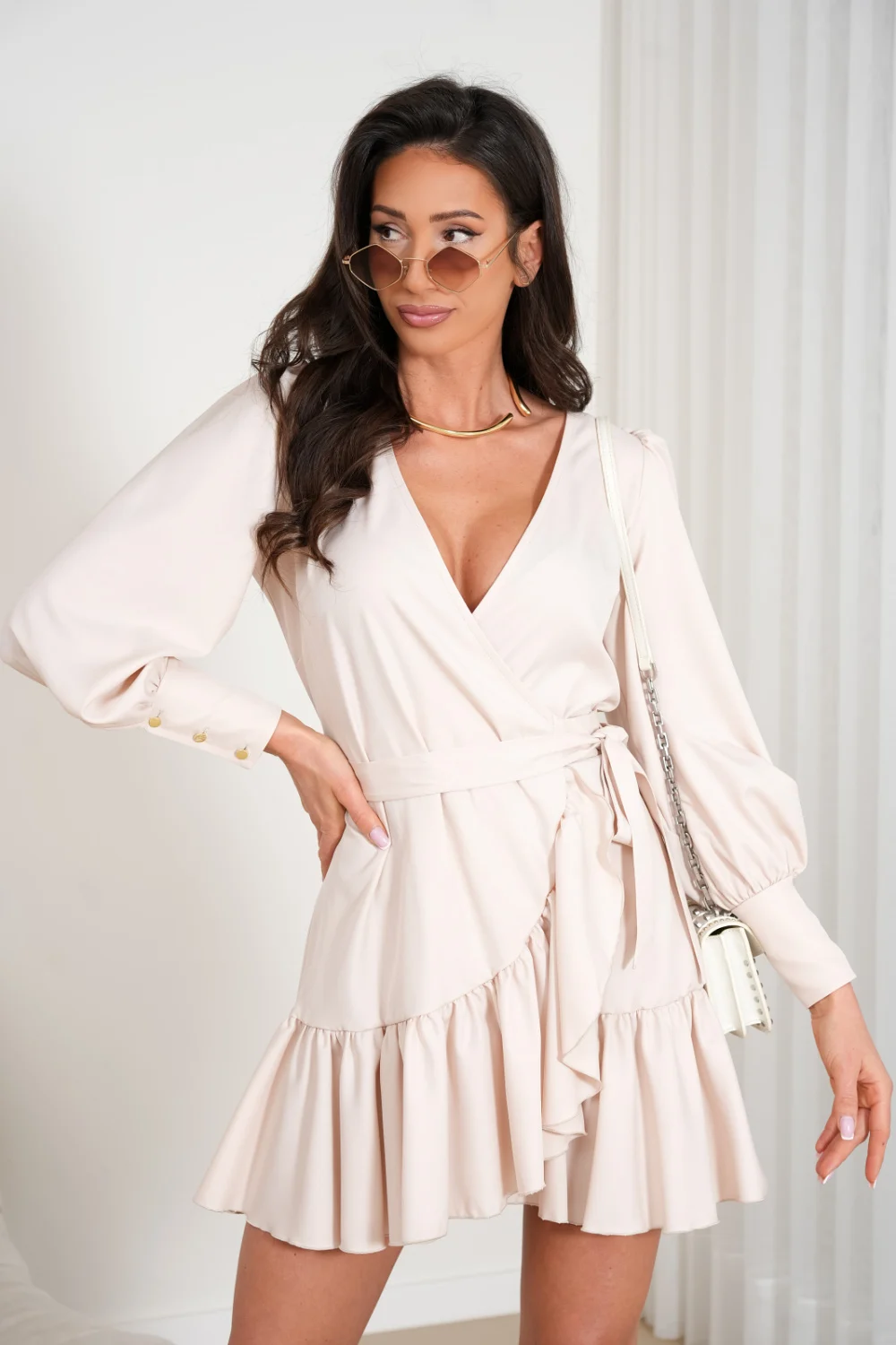 Robe de jour beige – Image 3