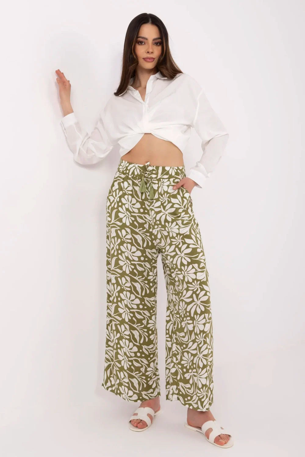 Pantalon femme vert