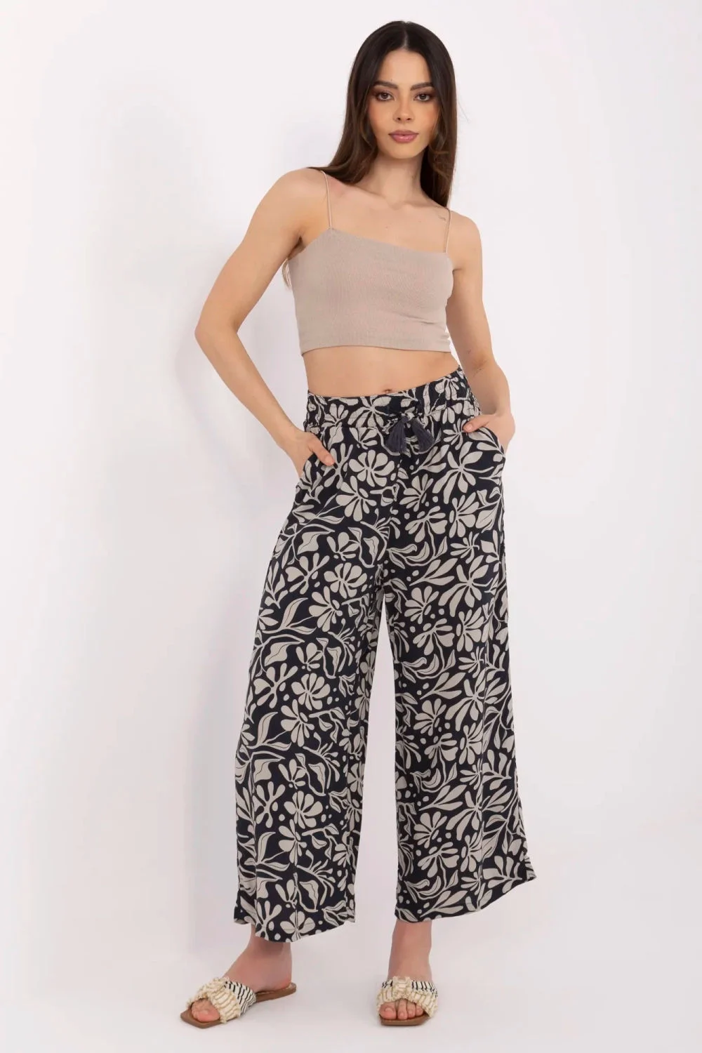 Pantalon femme bleu marine