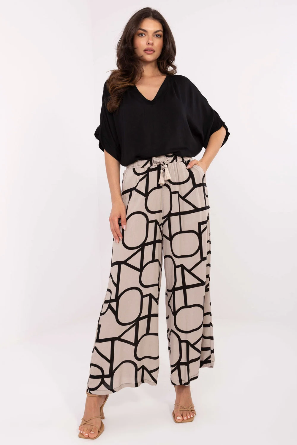 Pantalon femme beige