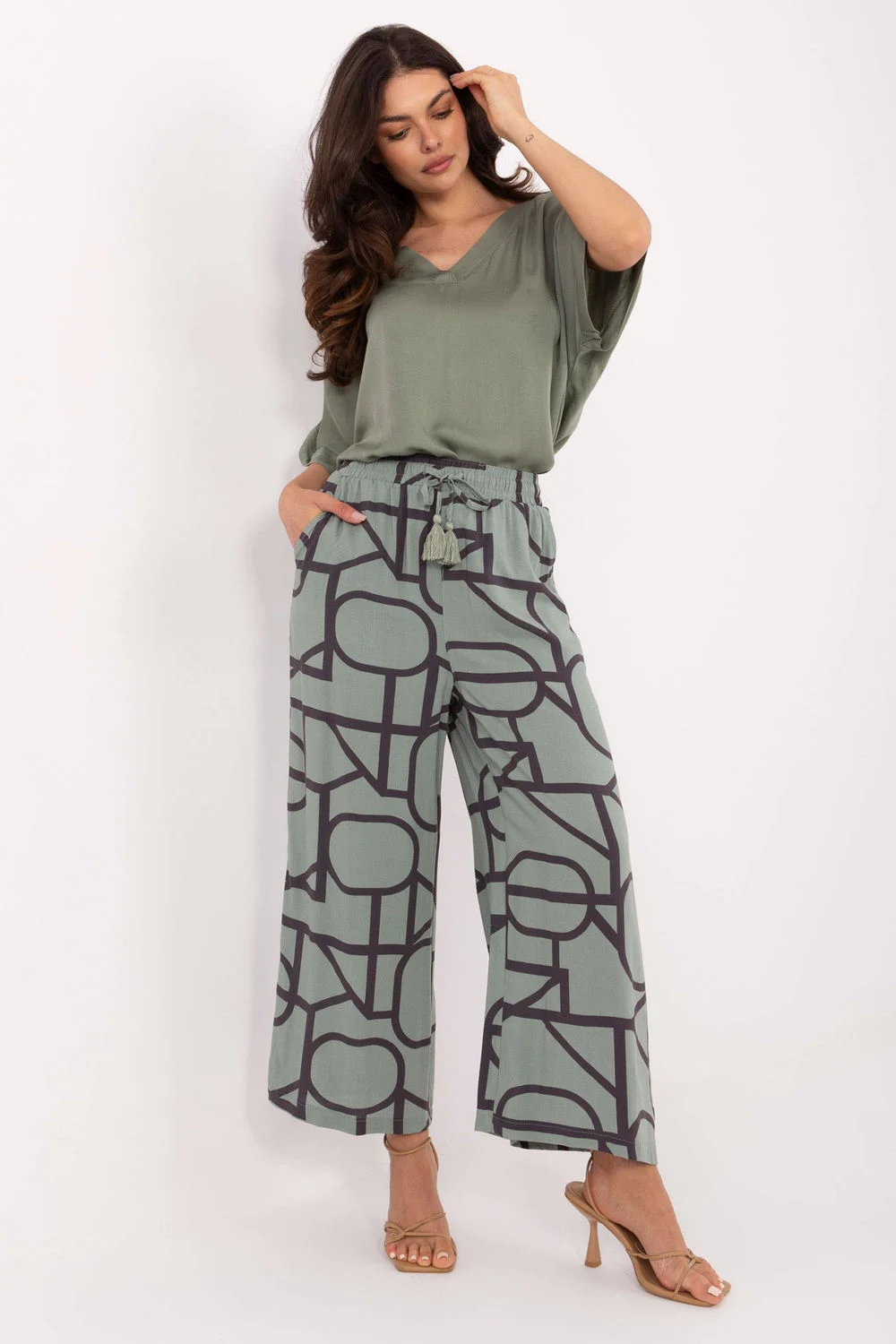 Pantalon femme vert