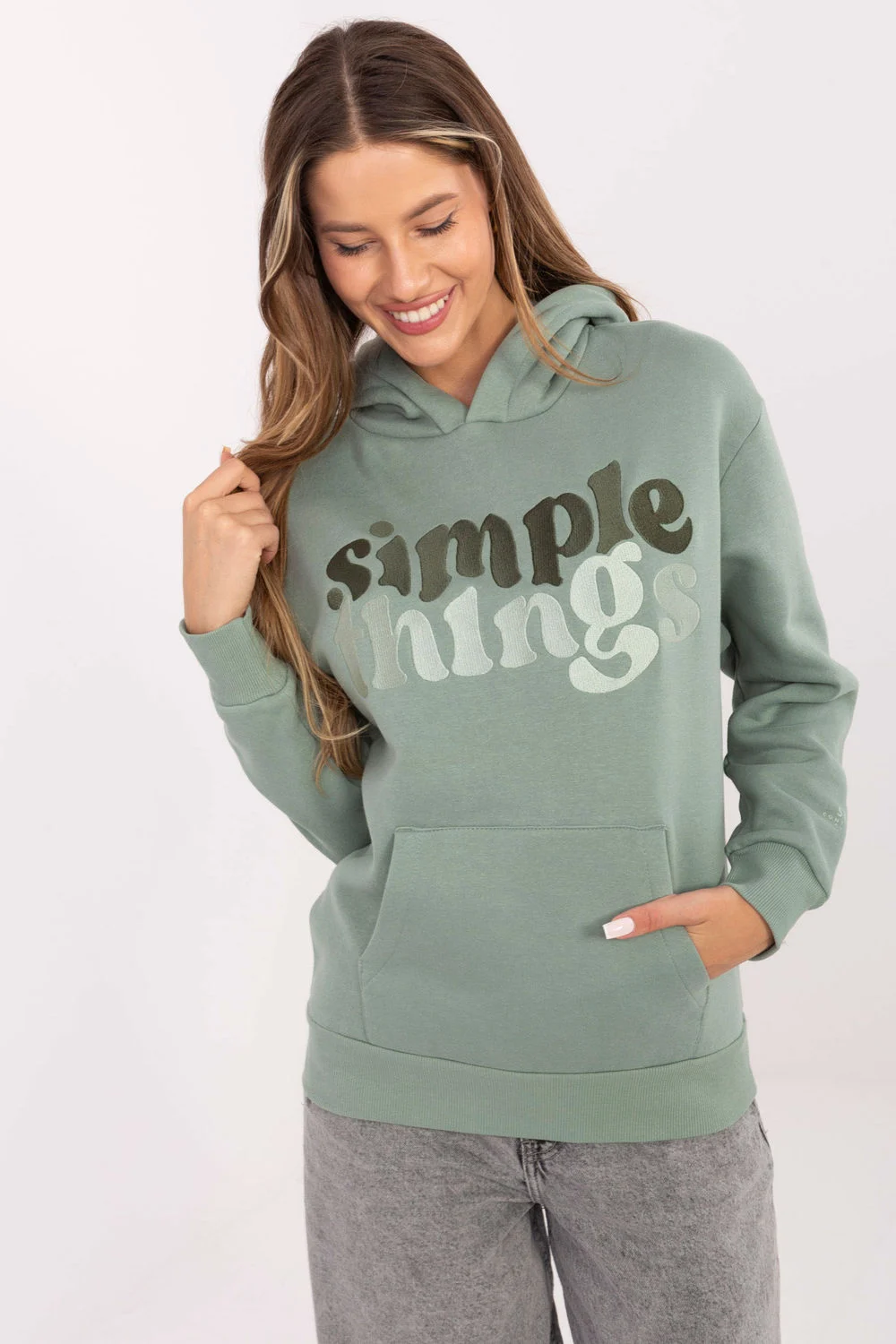 Sweatshirt vert