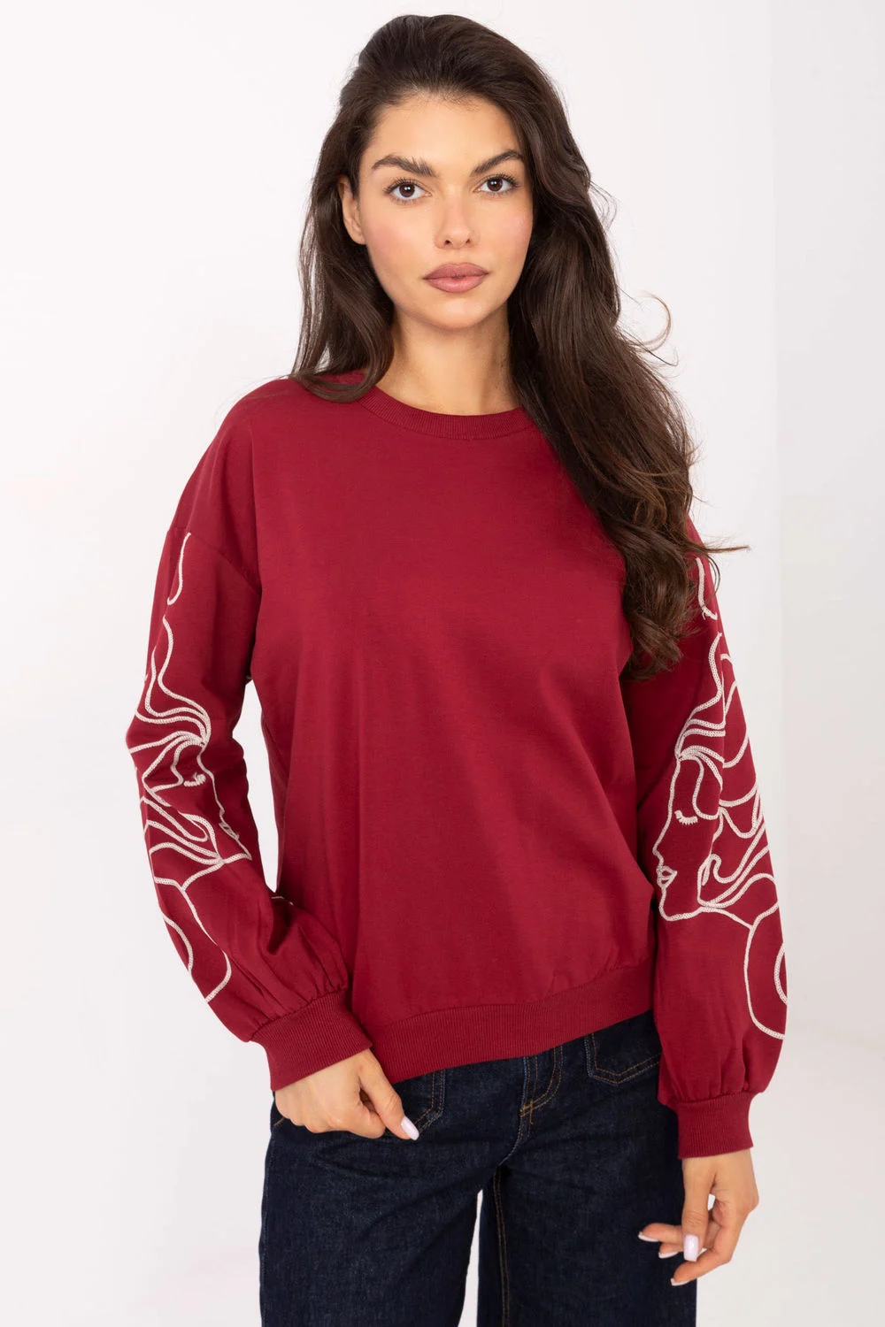 Relevance Sweatshirt rouge en coton