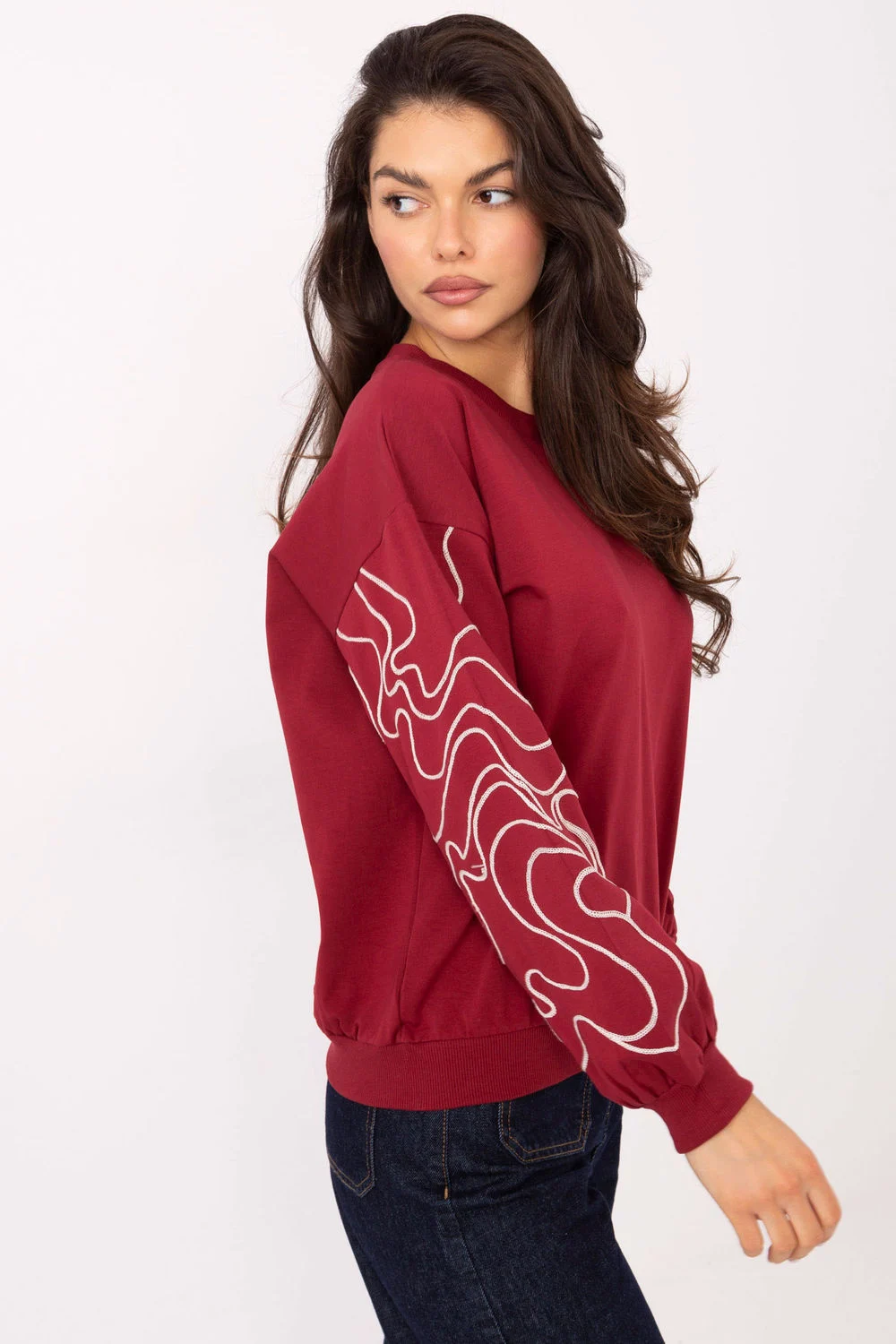 Relevance Sweatshirt rouge en coton