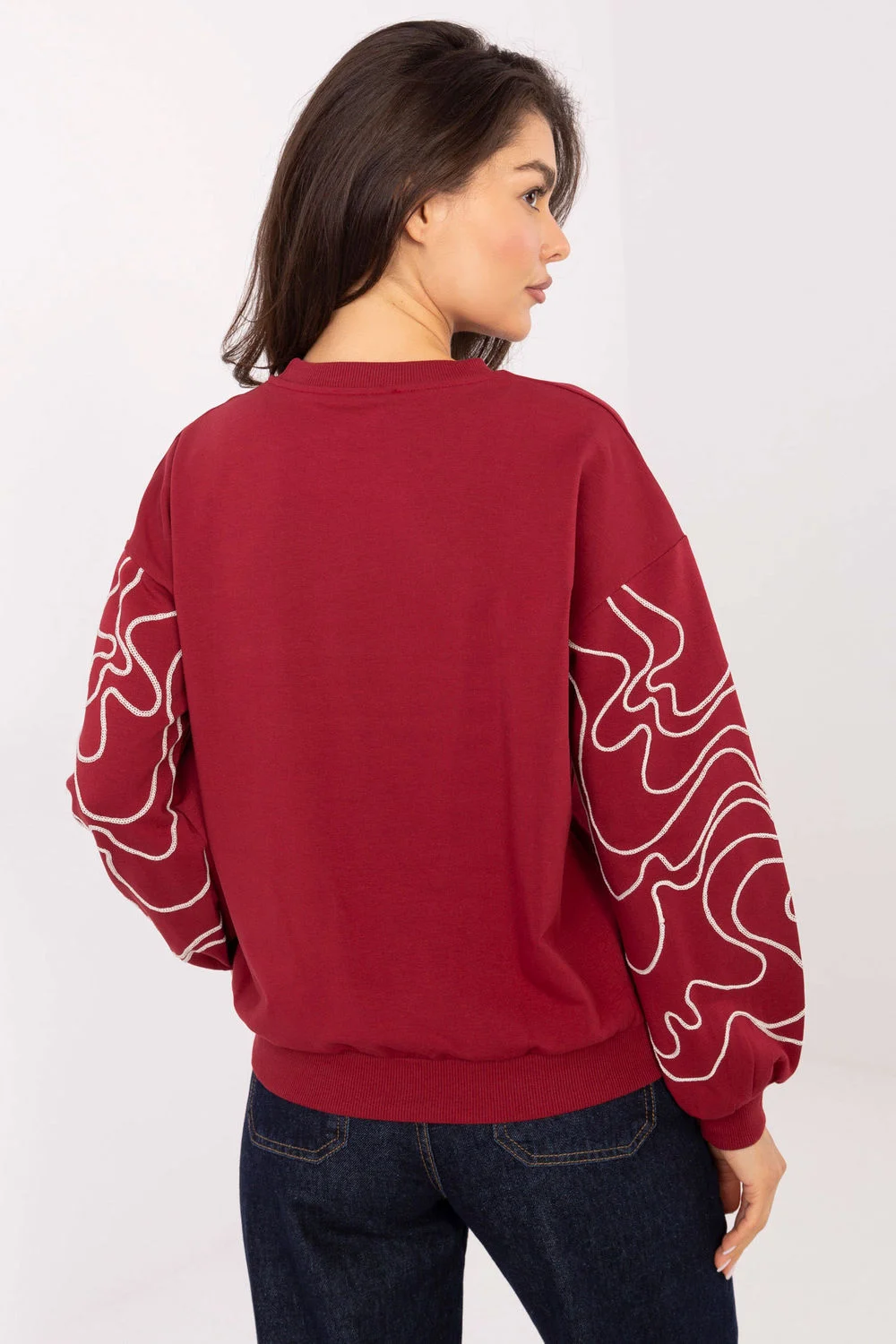 Relevance Sweatshirt rouge en coton