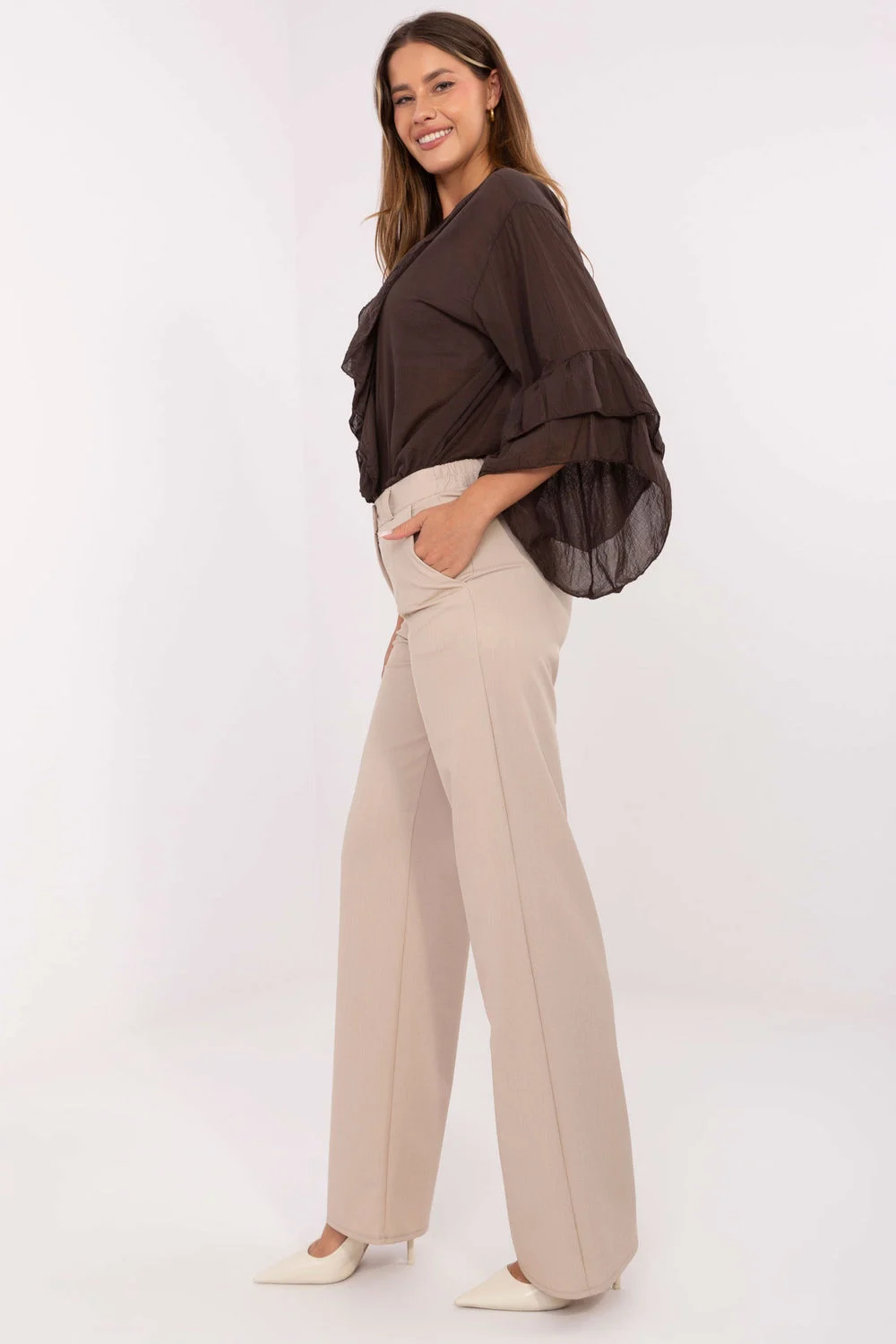 Pantalon femme beige – Image 2