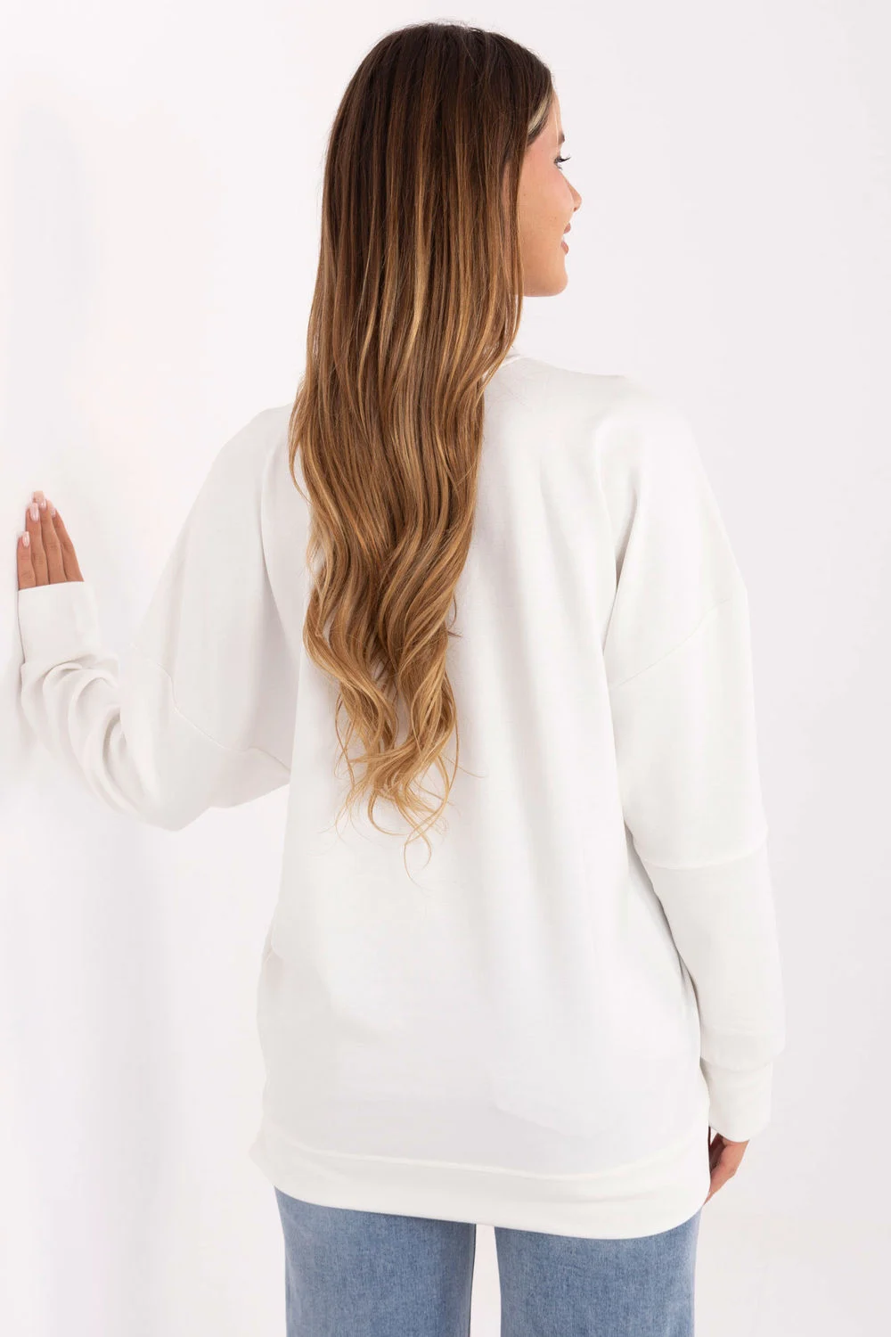 Relevance Sweatshirt beige à manches longues