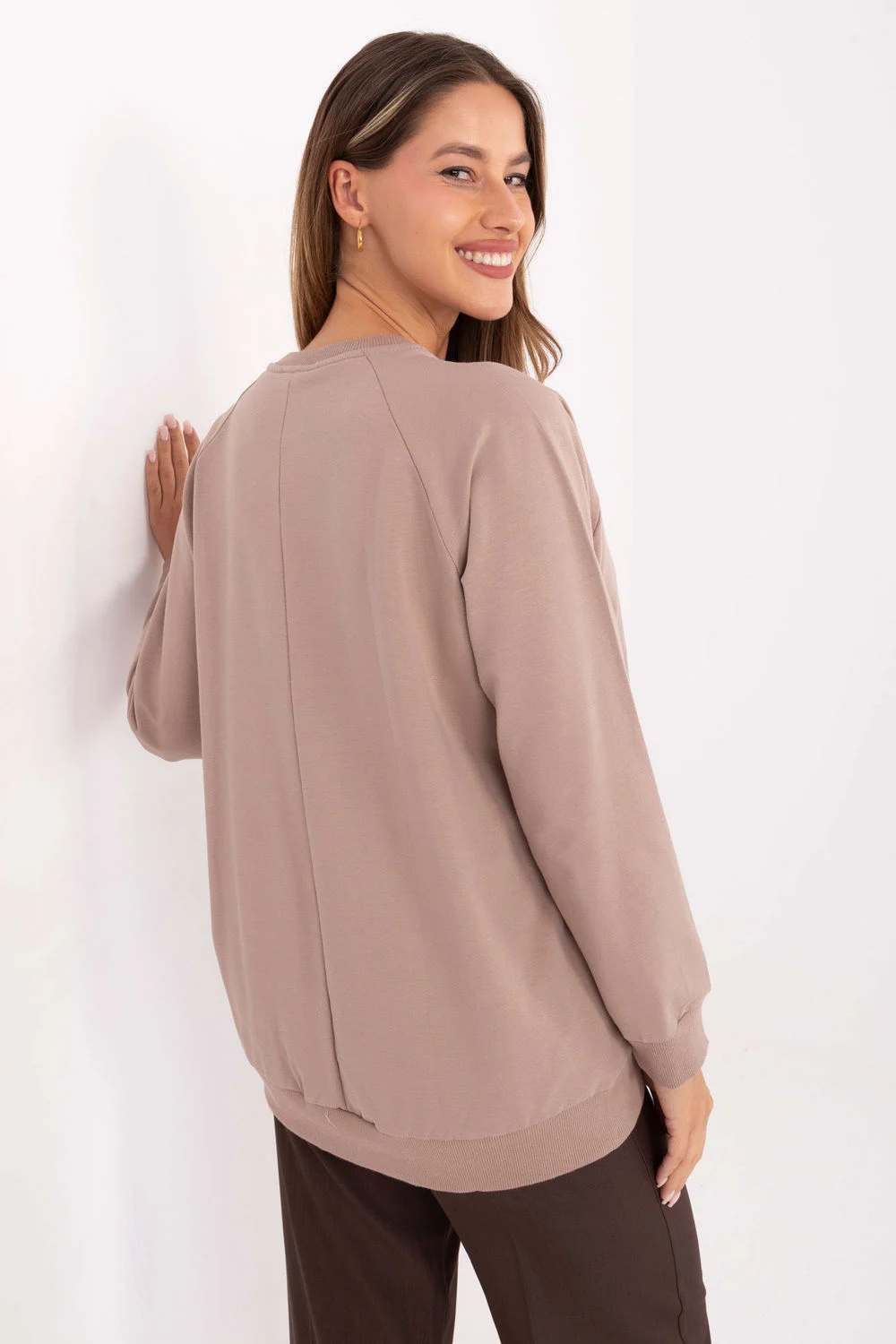 Relevance Sweatshirt beige en coton