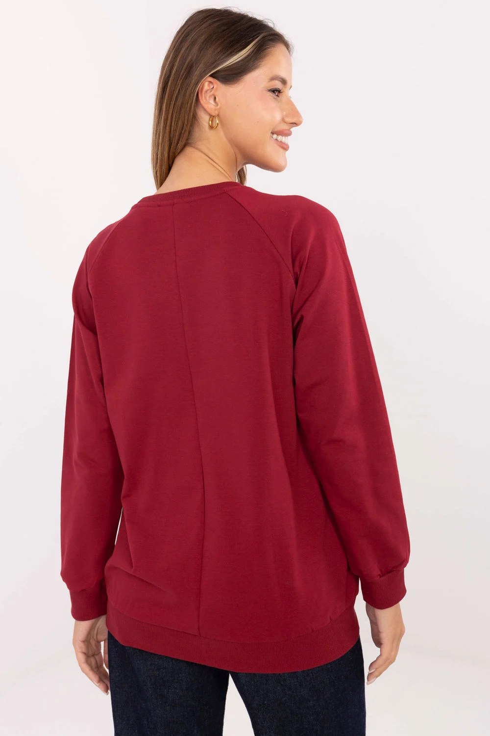 Relevance Sweatshirt rouge en coton