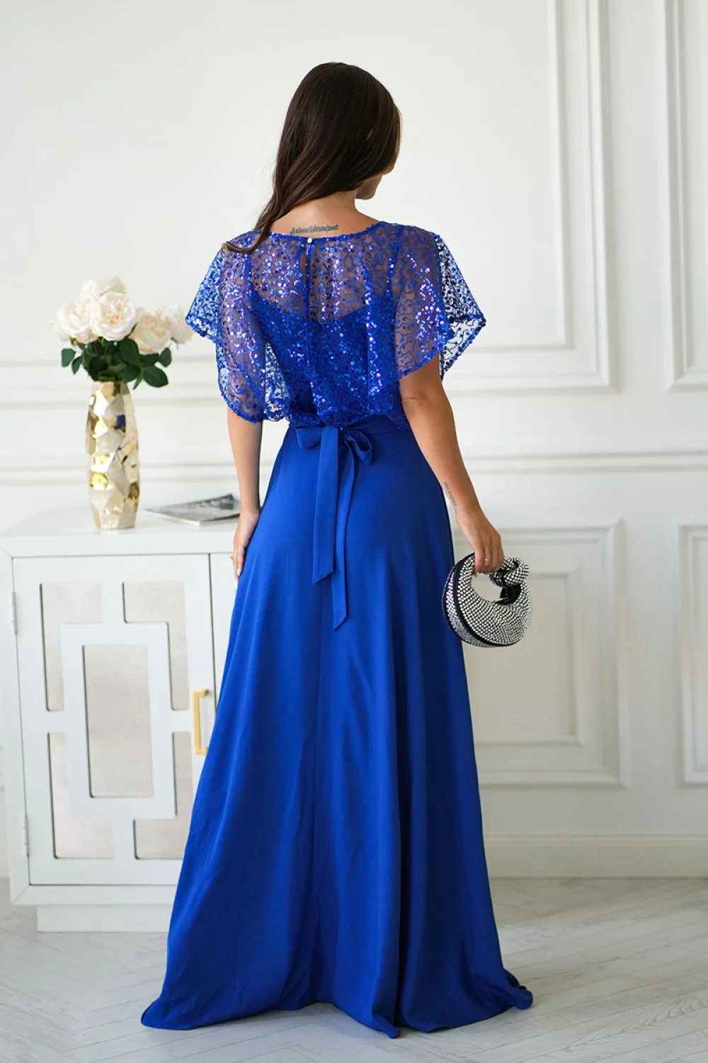 Robe longue bleue – Image 3